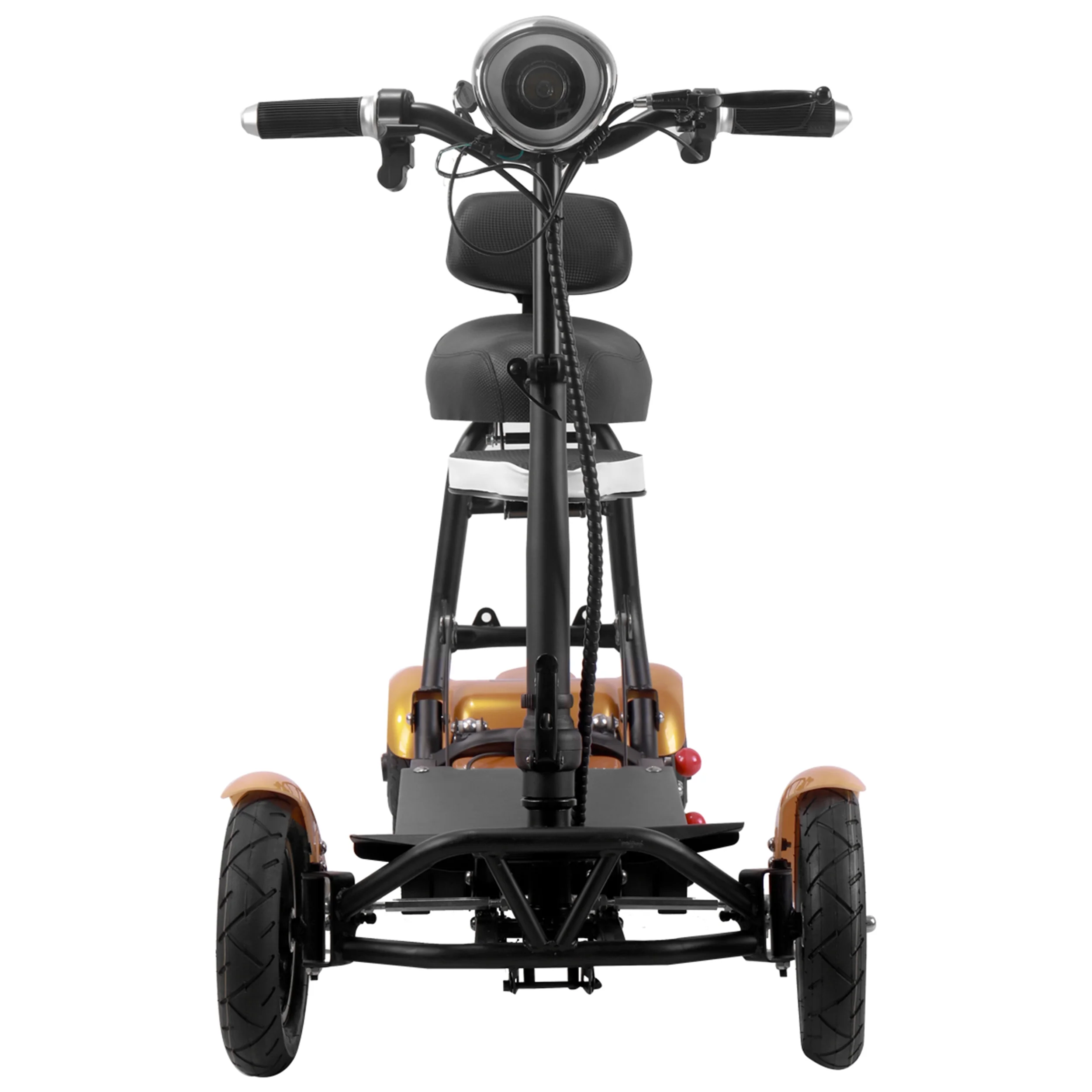 Smart Lightweight Electric Power Scooter, 4 Wheels Foldable Double Seats - Womvr