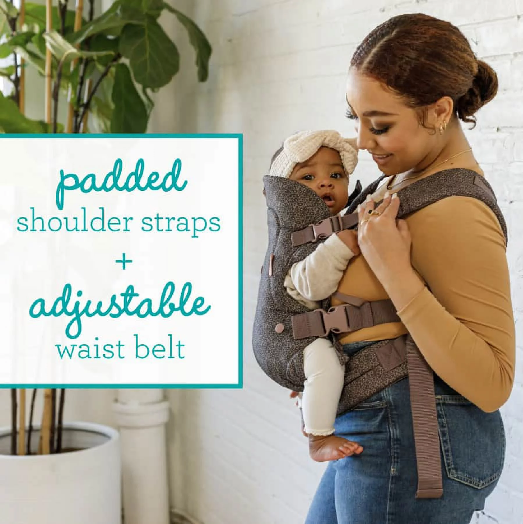 Infantino Nature & Nurture Convertible Baby Carrier, 4-Position, 8-32lbs, 0-9 Months, Sandy Tan - Womvr