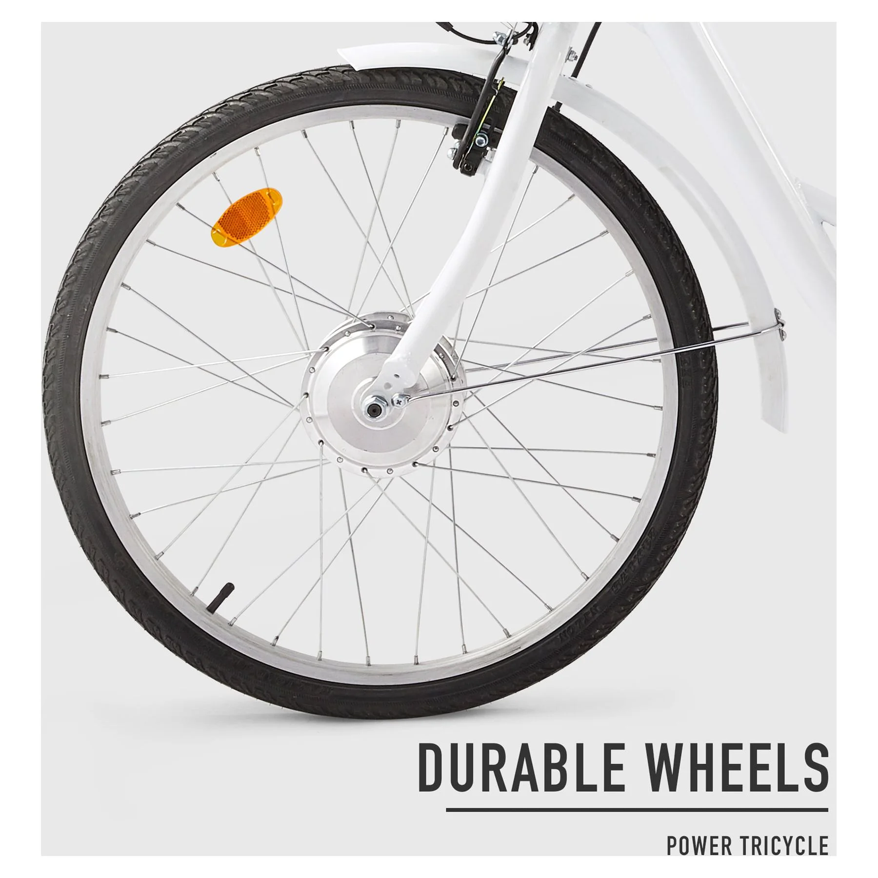 VIRIBUS 24 Inch Electric Trike Bike for Adults 36V 3 Wheel Electric Bicycle for Women Men, Black - Womvr