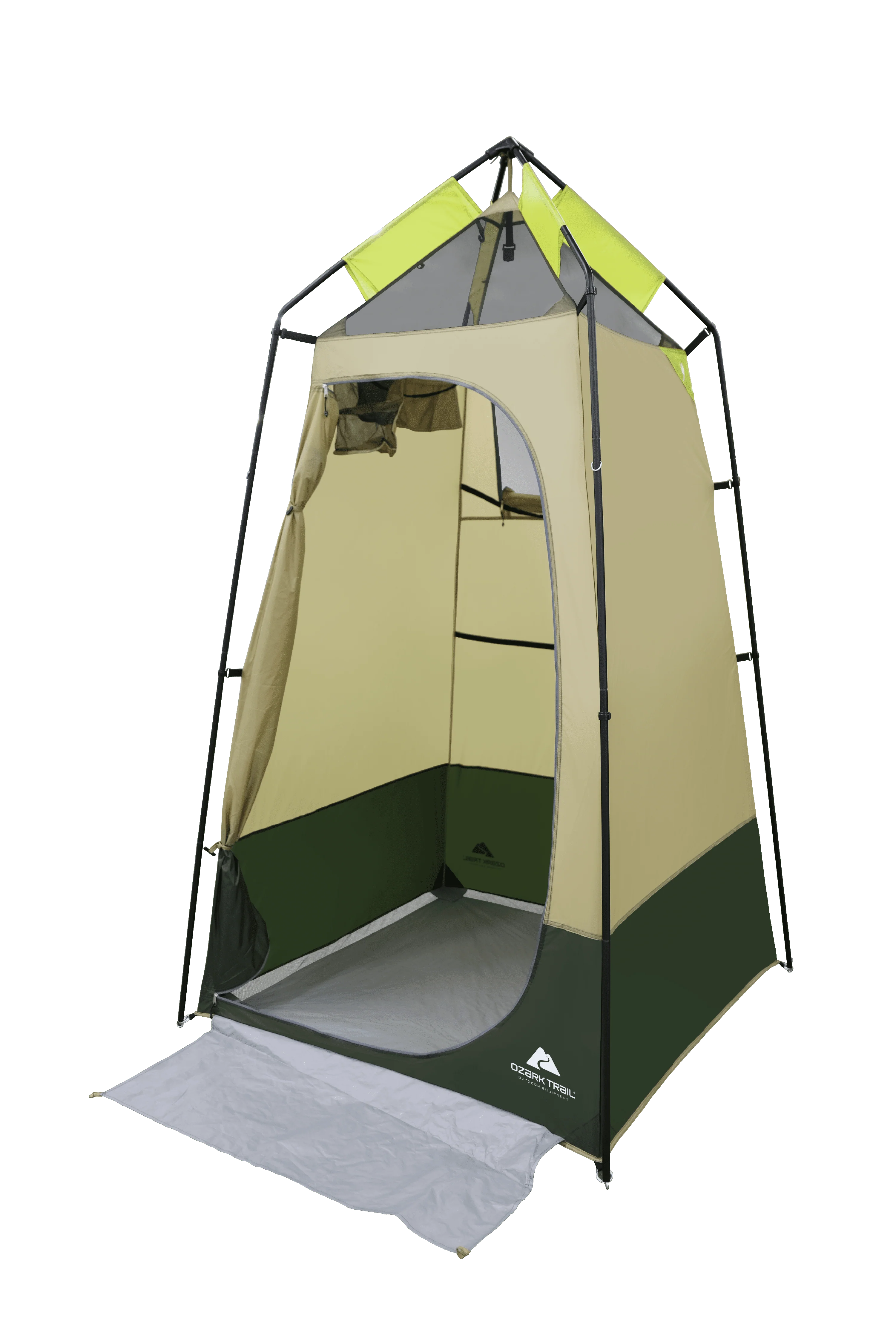 Ozark Trail Hazel Creek Lighted Privacy Tent One Room, Green - Womvr