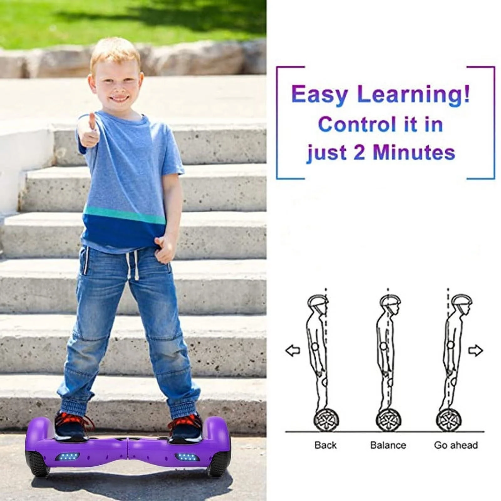 JOLEGE Hoverboard Go Kart Combo, 6.5