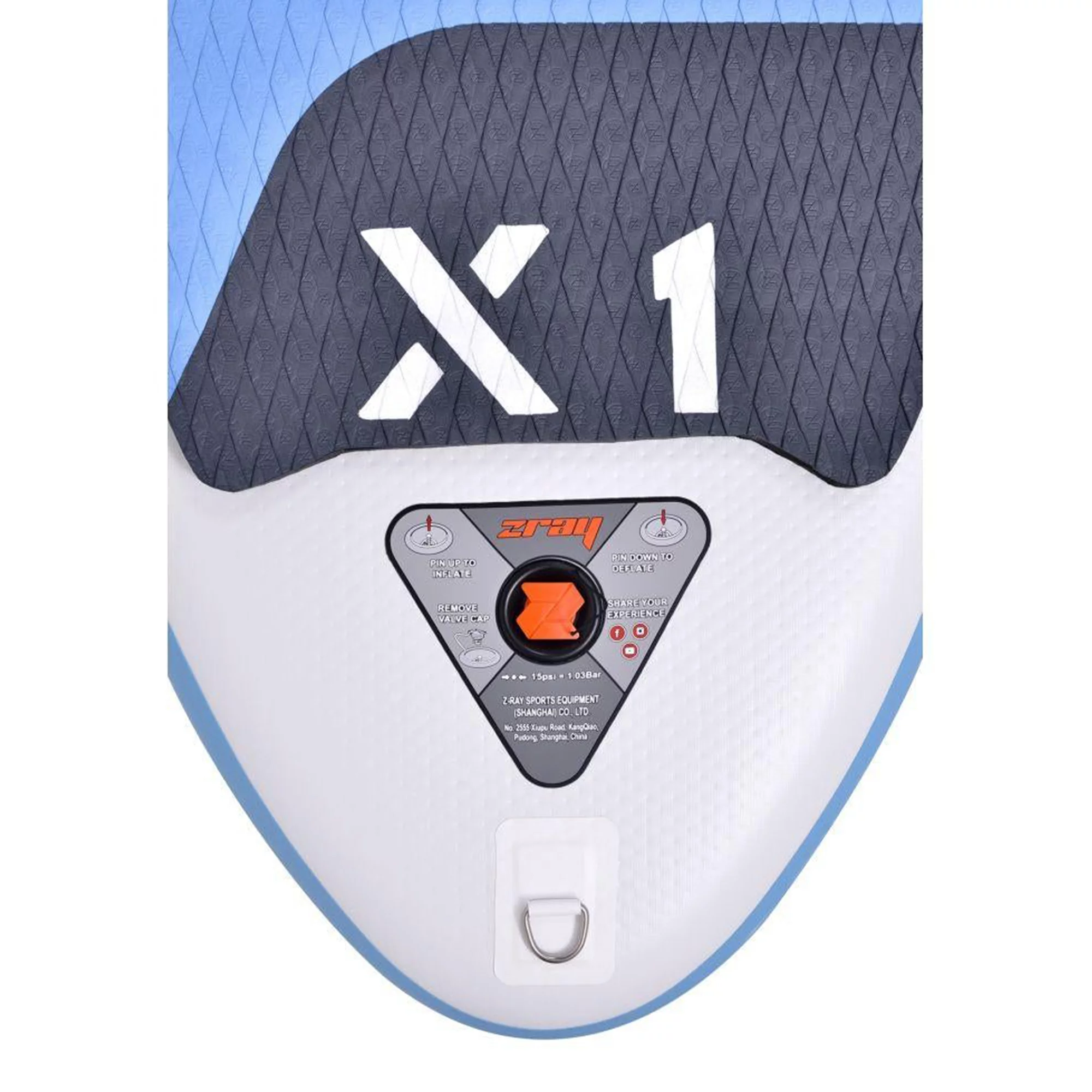 Zray 12 Foot X-Rider Epic X3 Inflatable SUP Paddle Board Kit, Blue/White - Womvr