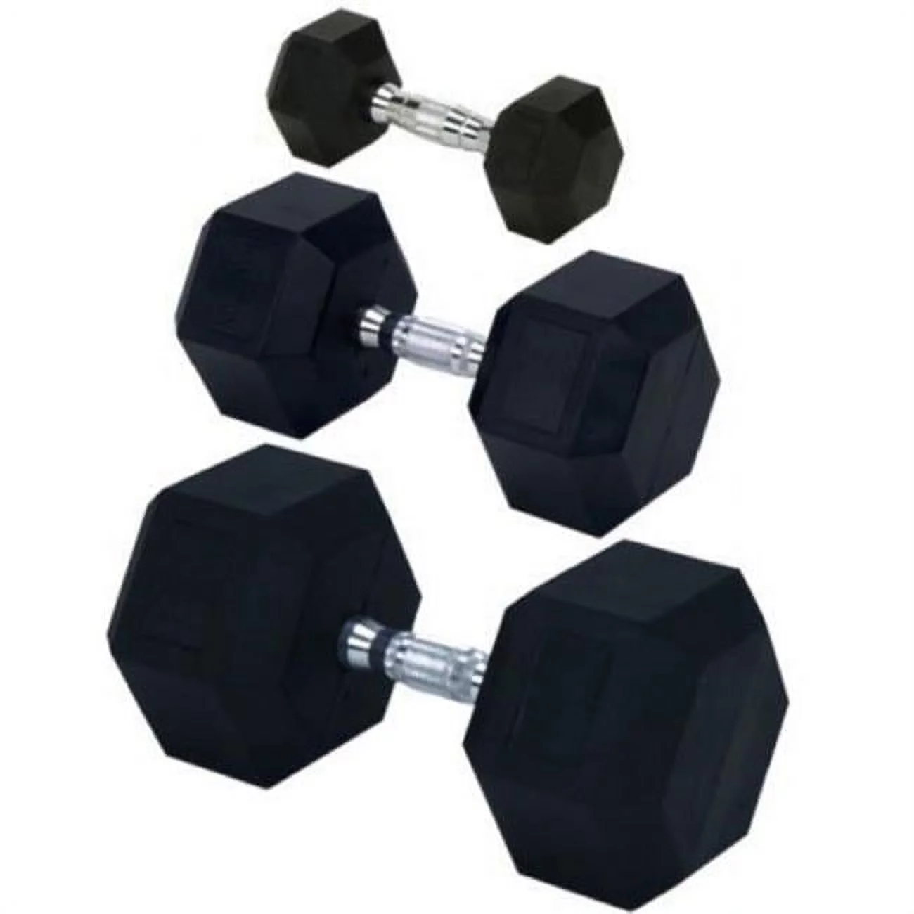 Champion Barbell Rubber Encased Solid Hex Dumbbell, sold individually - Womvr