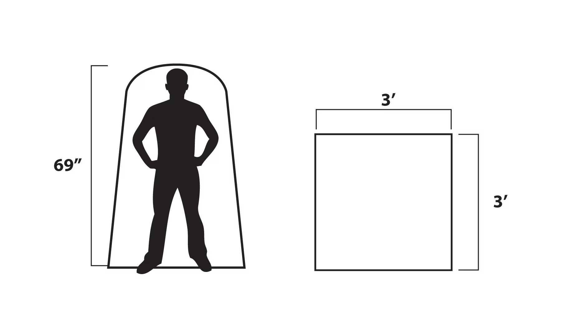 GigaTent 1-Person Pop-up Privacy Tent for Camping Changing Room, 36