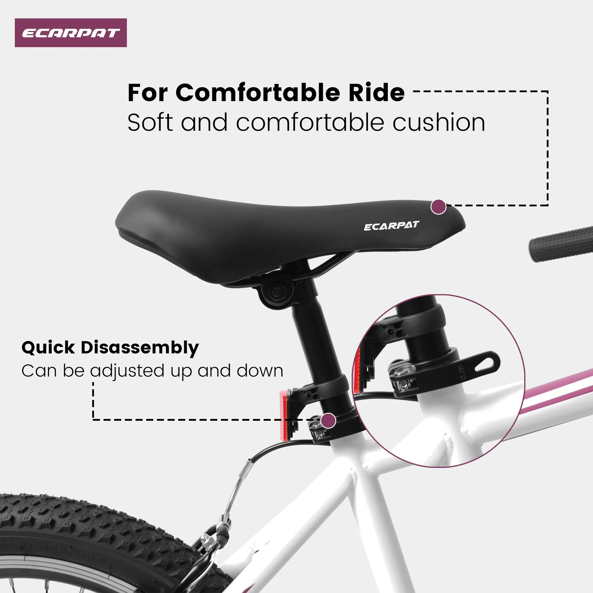 20 inch Kids Bike for Boys Girls, Boys Bike with Gears, 7 Speed Black - Womvr