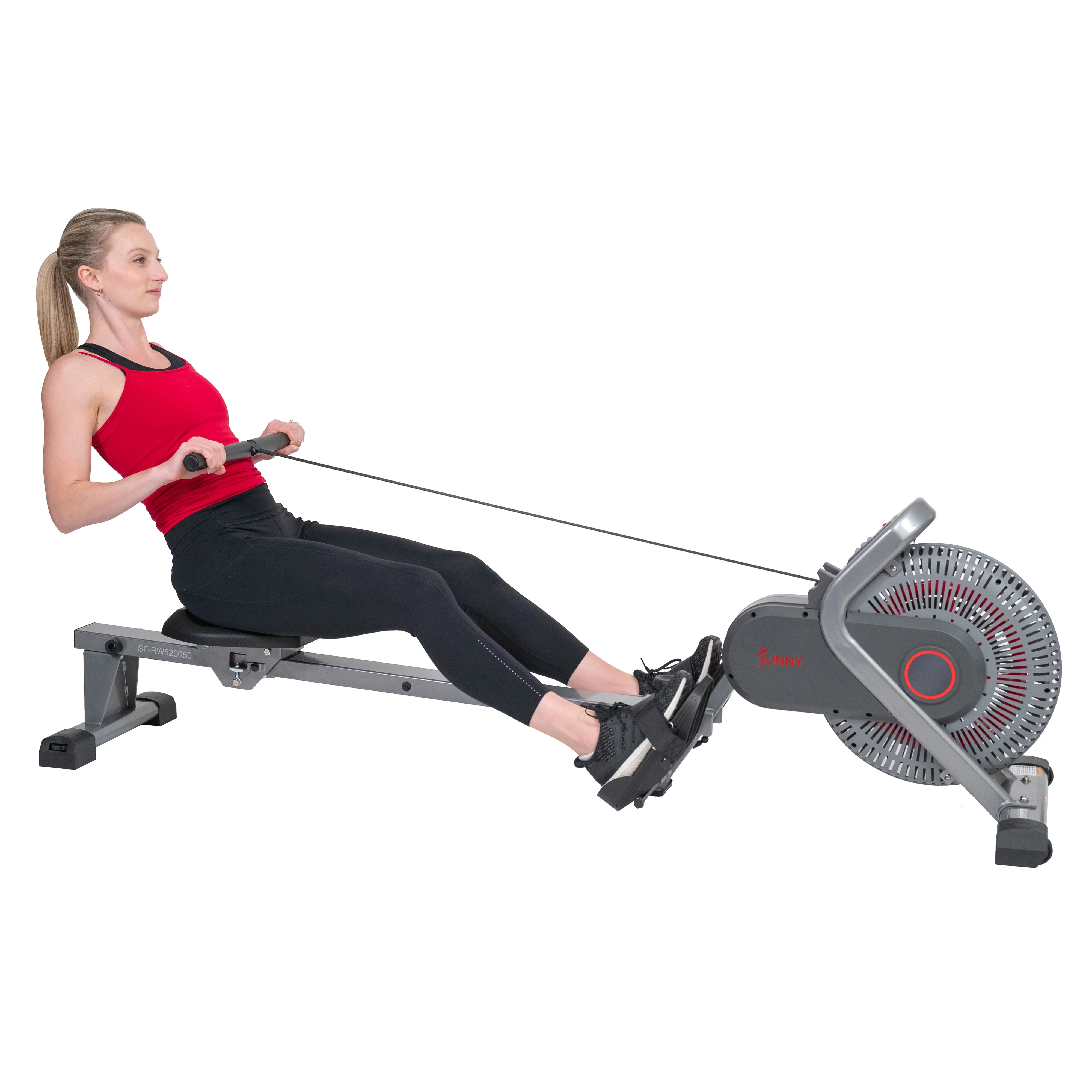 Sunny Health & Fitness Space Efficient Magnetic Rowing Machine Rower for Home Workouts and Stamina Exercise, SF-RW520050 - Womvr