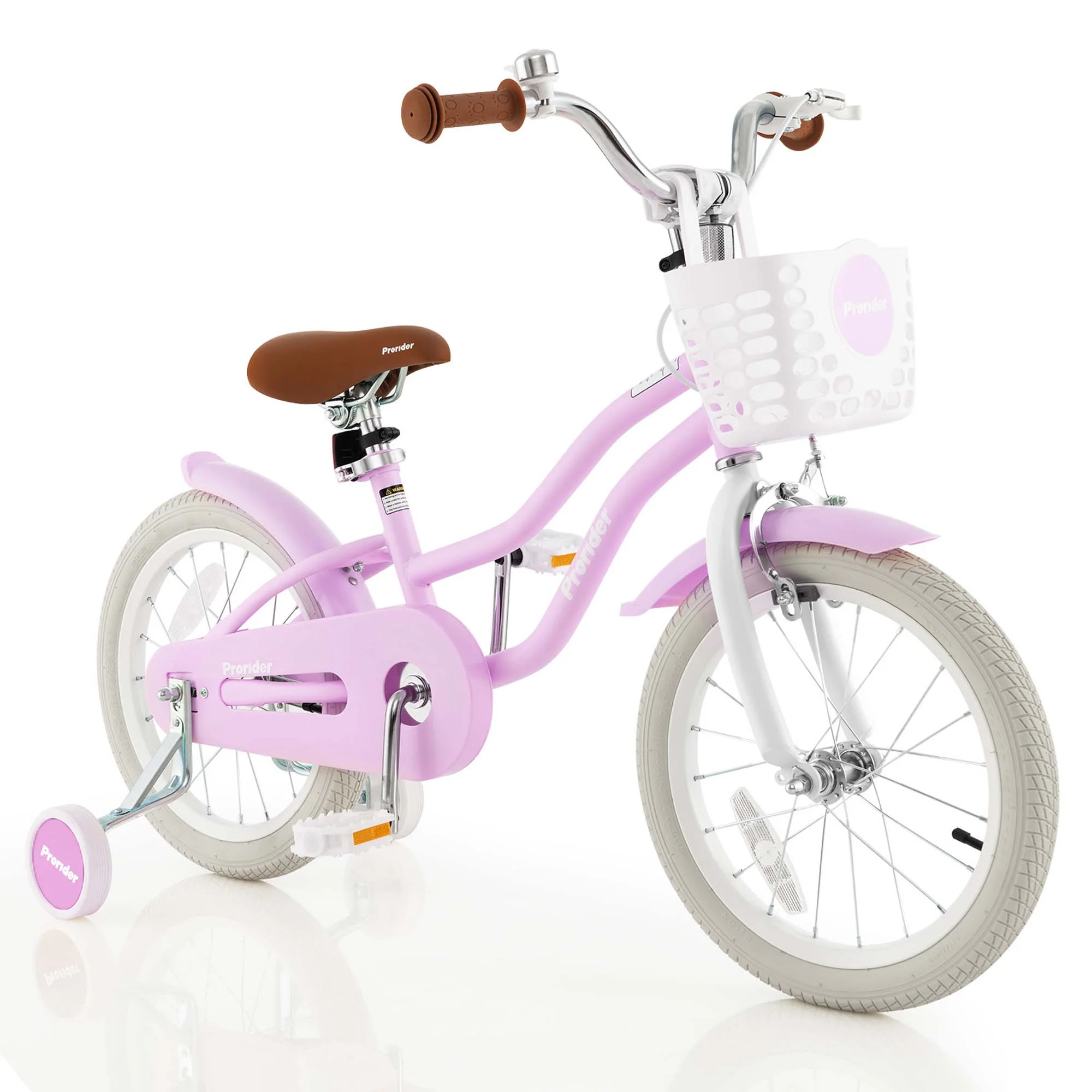 Costway 16'' Kids Bike Toddler Adjustable Bicycle withTraining Wheel for 4-8 Years Old Girl Pink - Womvr