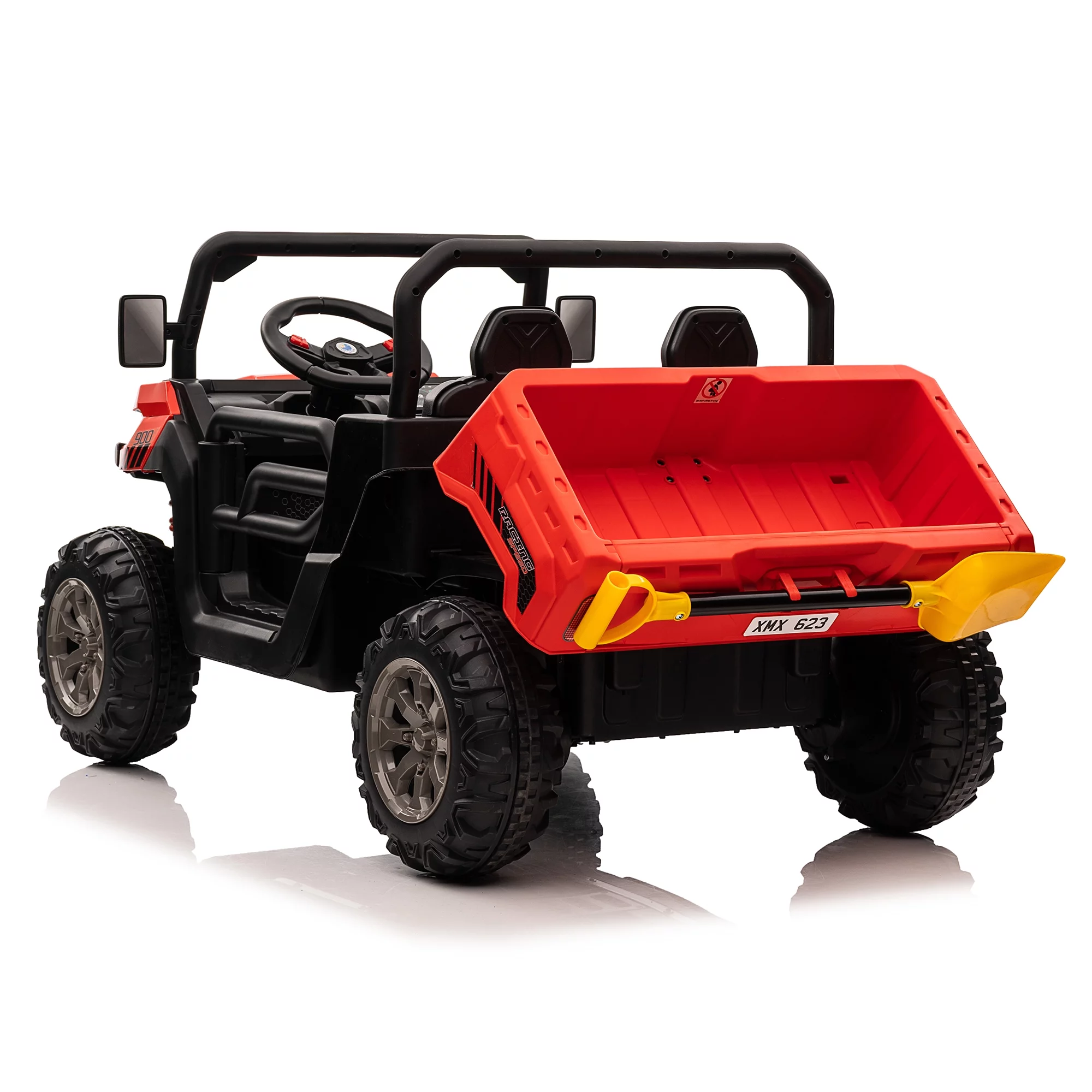 24V Kids Ride On Dump Truck 2 Seater with Remote,Green - Womvr