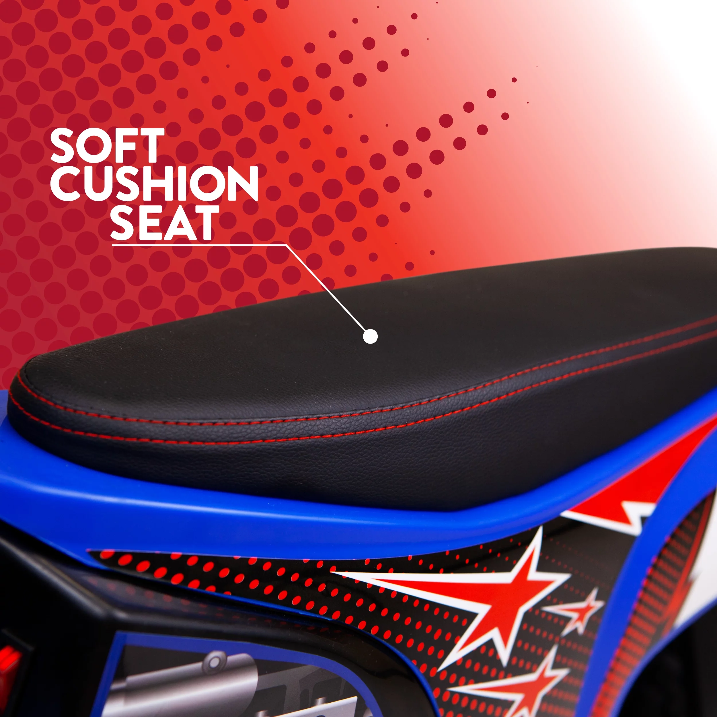 M8TRIX Blue 24V Electric Dirt Bike, Ride on Toy Motorcycle for Kids and Teens - Womvr