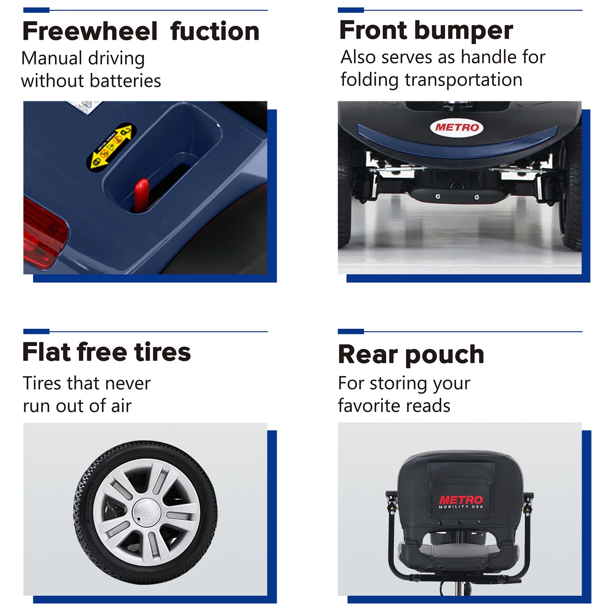 Segmart Mobility Scooter for Seniors, 20''W Armrest, Windshield, Rear Suspension, Front Rear Light, Cup Holder, USB Charging Port, Gift Flag, 300lbs, Red - Womvr