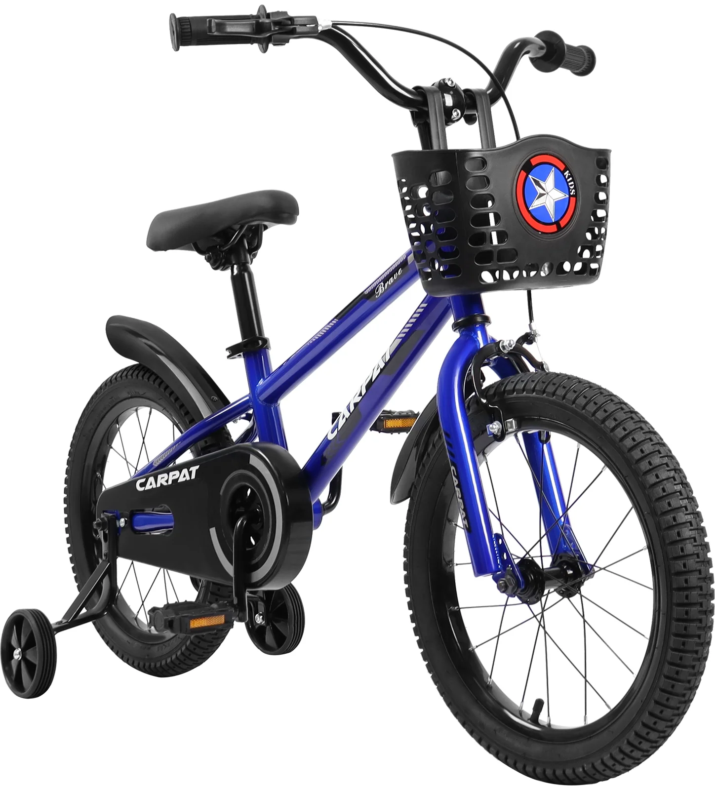 14 Inch Kids Bike for Boys, Kids Bike With Training Wheels and Basket, White - Womvr