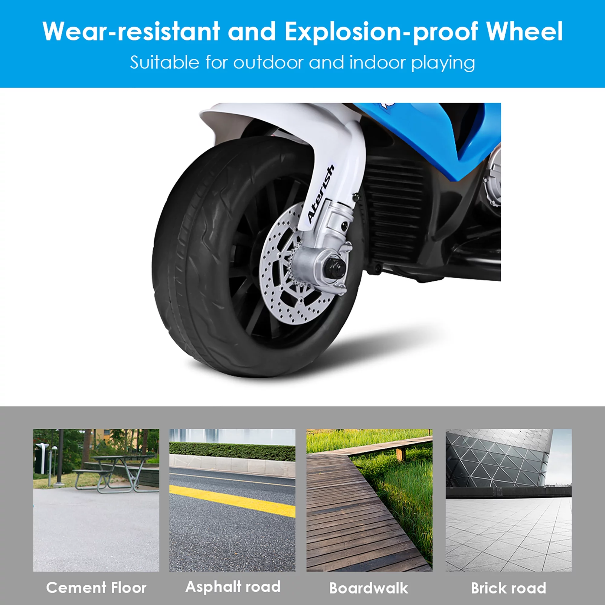 Costway Kids Ride On Motorcycle BMW Licensed 6V Electric 3 Wheels Bicycle with Music & Light (Suitable for 18-36 Months Age) - Womvr