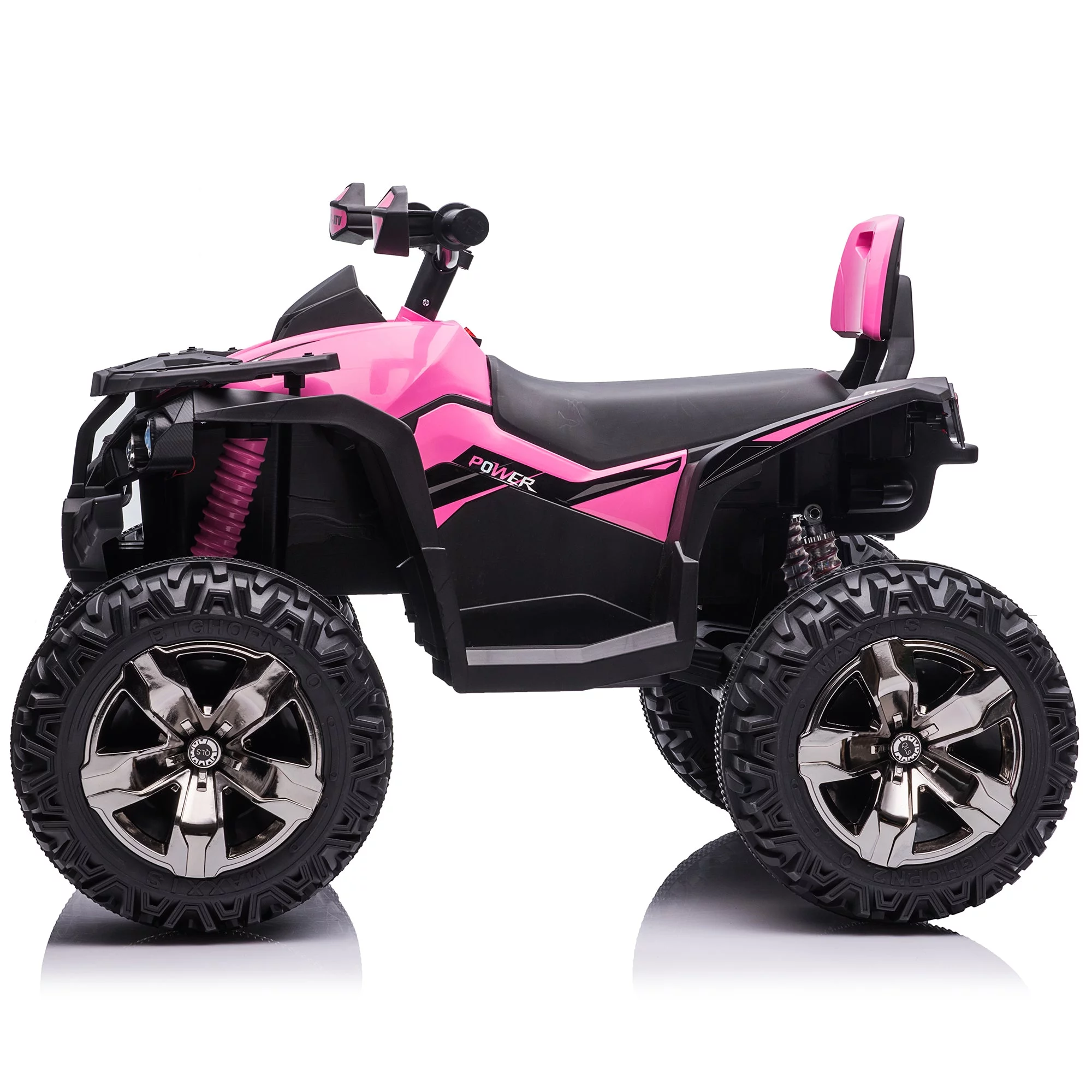 4x4 Kids Ride on ATV, 2 Seater 24 Volt Ride on Toys, 800W 4-Wheeler Quad Car for Big Kids, Black - Womvr