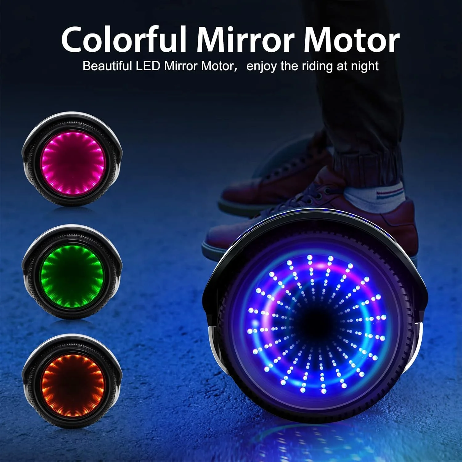 SISIGAD Hoverboard with Seat, 6.5 inch Hoverboard Go Kart Combo with Bluetooth Speaker & LED Lights for Kids Adults - Womvr