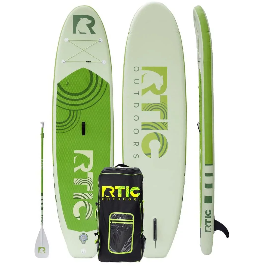 RTIC Inflatable Paddle Board, Tree Frog, 11' Stand Up Paddle Board with Air Pump, Ultra-Light Floatable Paddle, 300lbs Capacity - Womvr