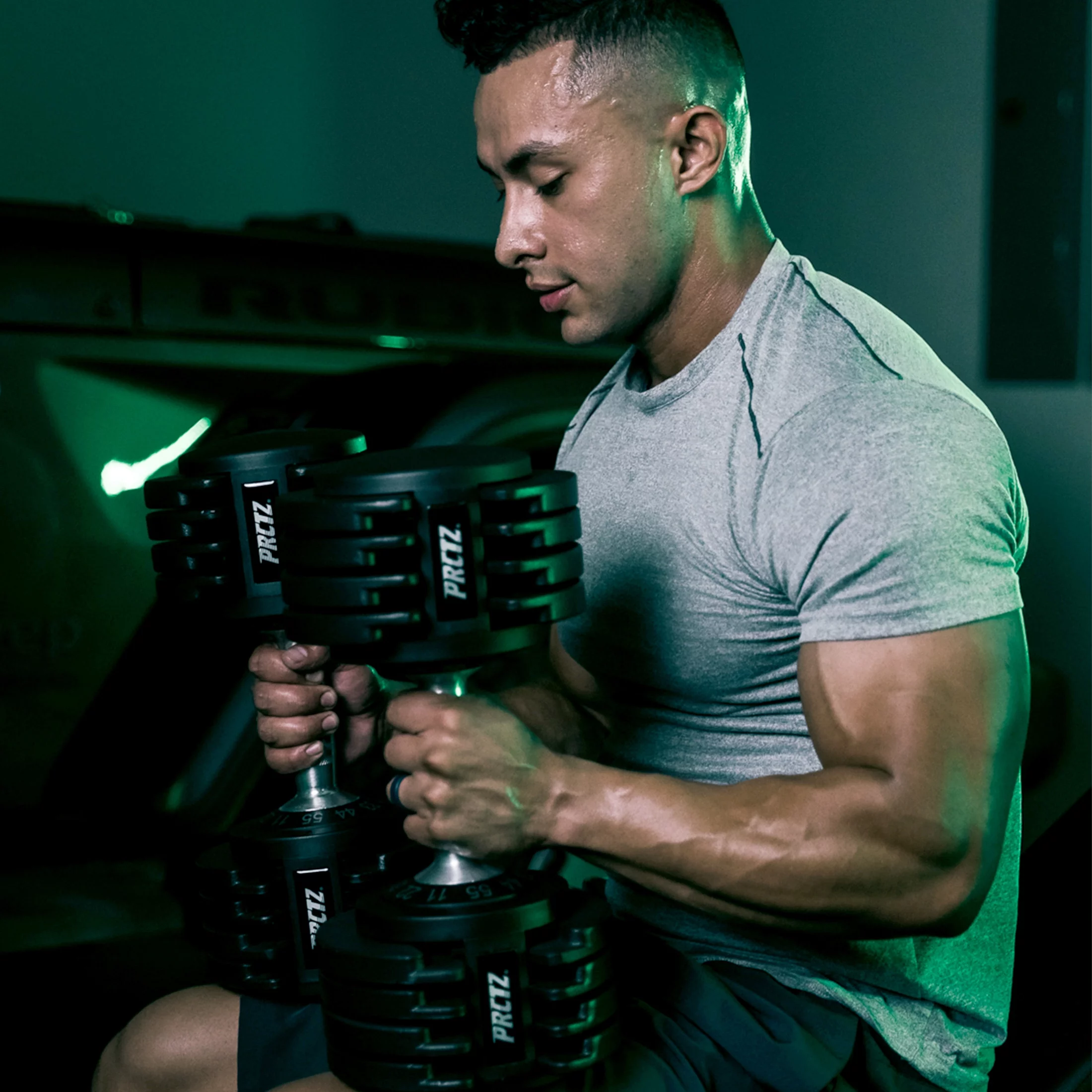 PRCTZ 10-50 lb Quick Select Adjustable Dumbbell, Enhanced 3-Point Safety Locking System, Single, Black - Womvr