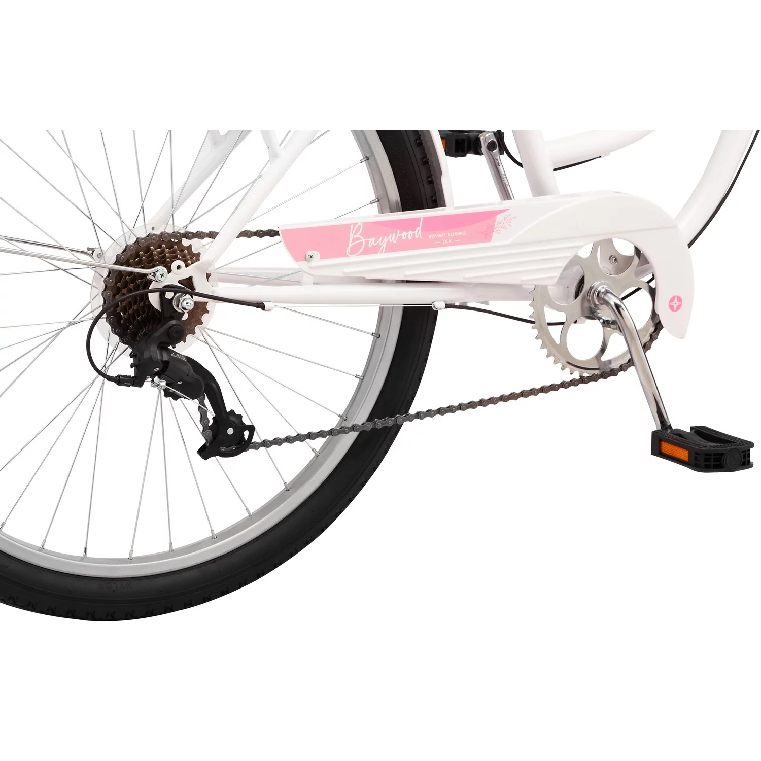 Schwinn Schwinn Baywood 7 Deluxe Cruiser Bike, 26-Inch Wheels, 7 Speed, White - Womvr