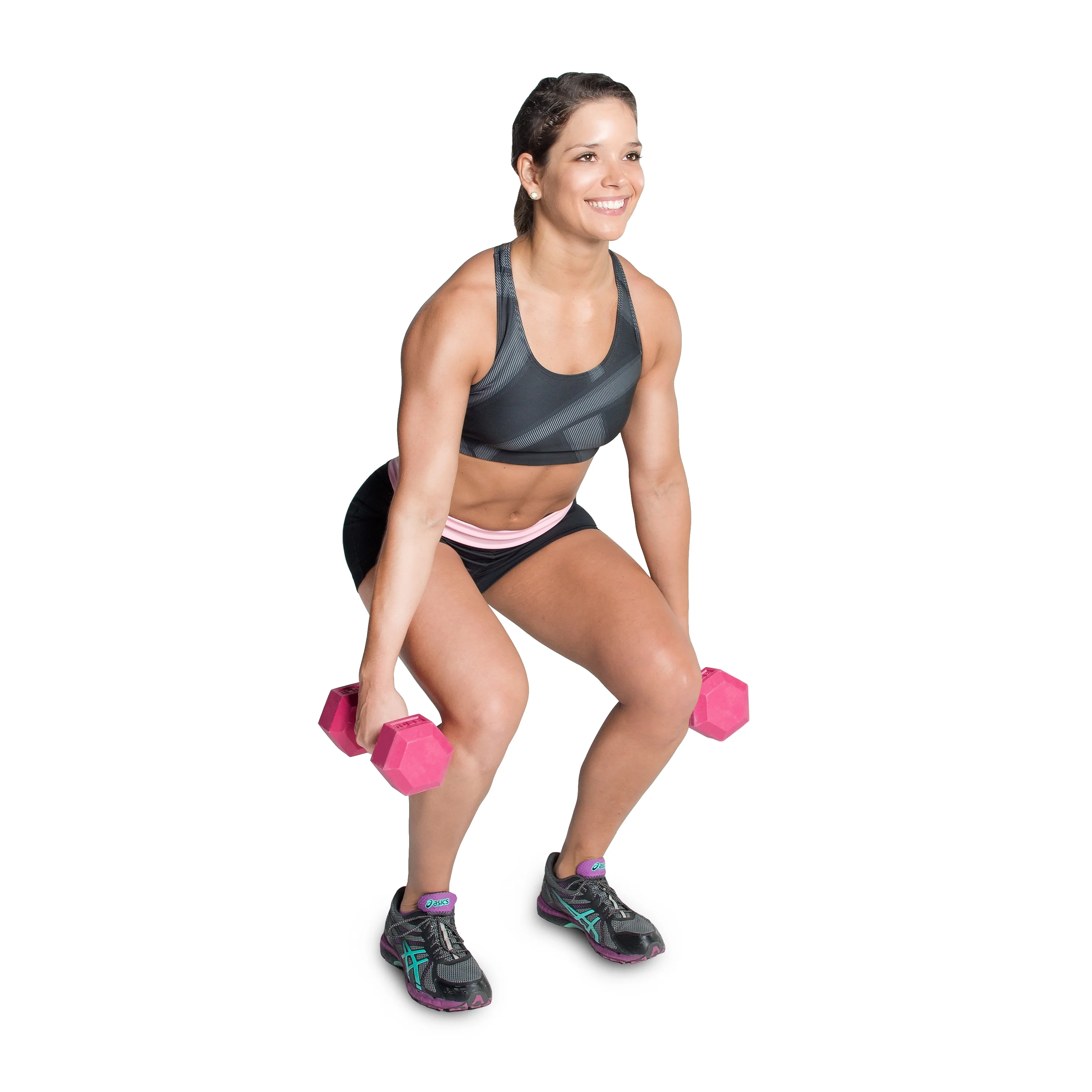 CAP Color Coated Hex Dumbbell, Gray, 15 lb - Womvr