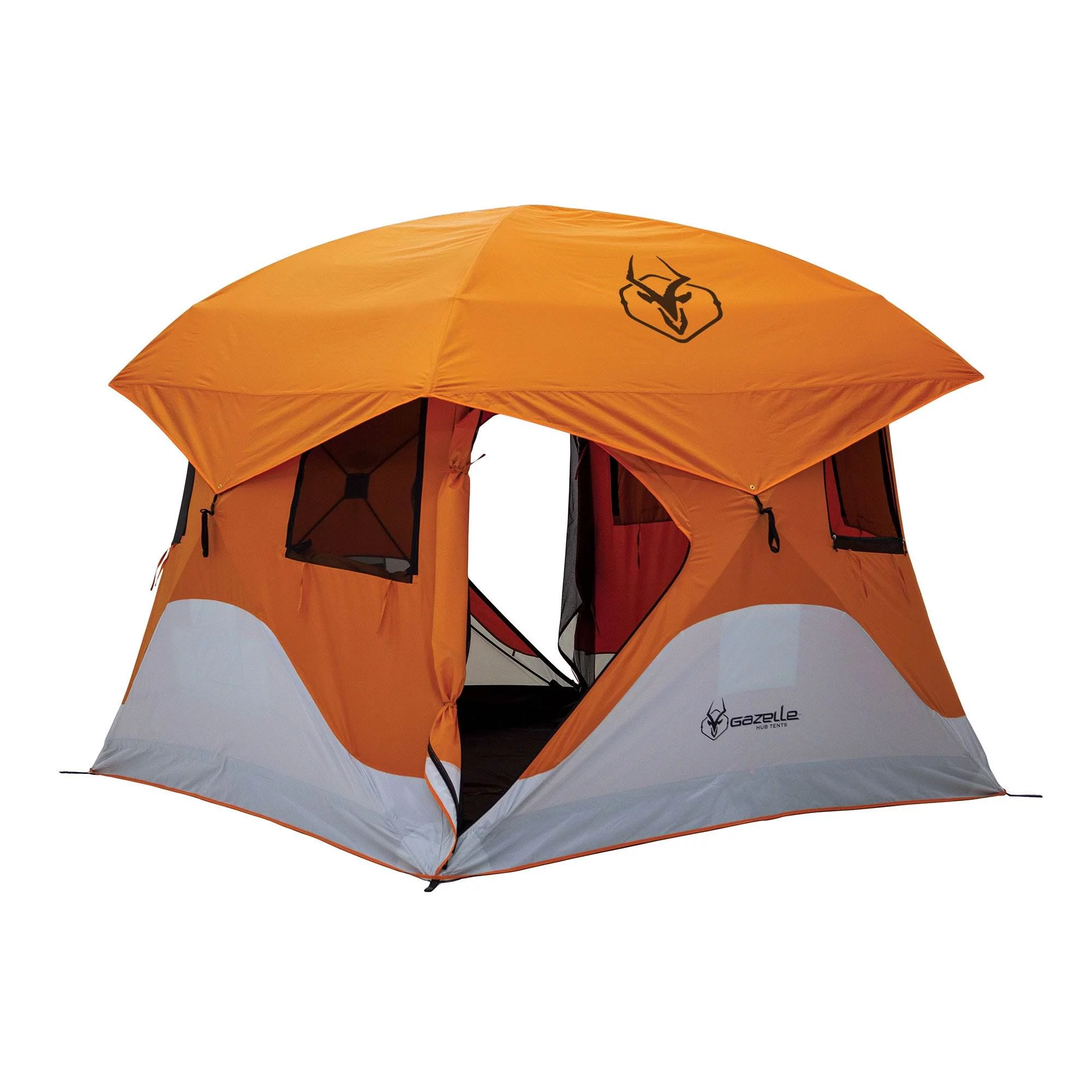 Gazelle Tents? T4 Portable Hub Tent, 4-Person, Sunset Orange, 22272 - Womvr