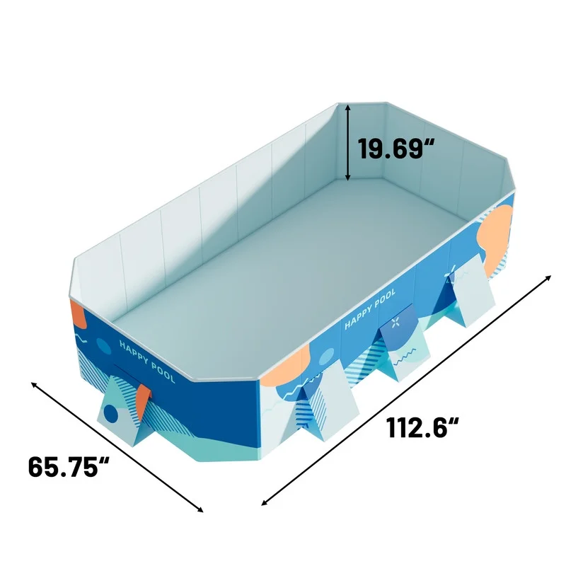 Homall 112�� Foldable Swimming Pool Outdoor Inflatable-free Pools Summer Portable Above Ground Pool Kiddie Pool Adults Kids Family Pet Dog Play Pool for Backyard Garden - Womvr