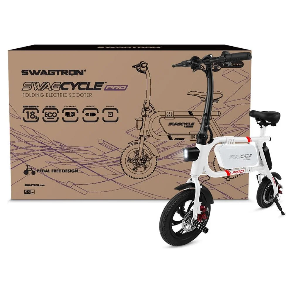 Swagtron Swag Cycle Pro Pedal-Free Electric Scooter Rider - Womvr