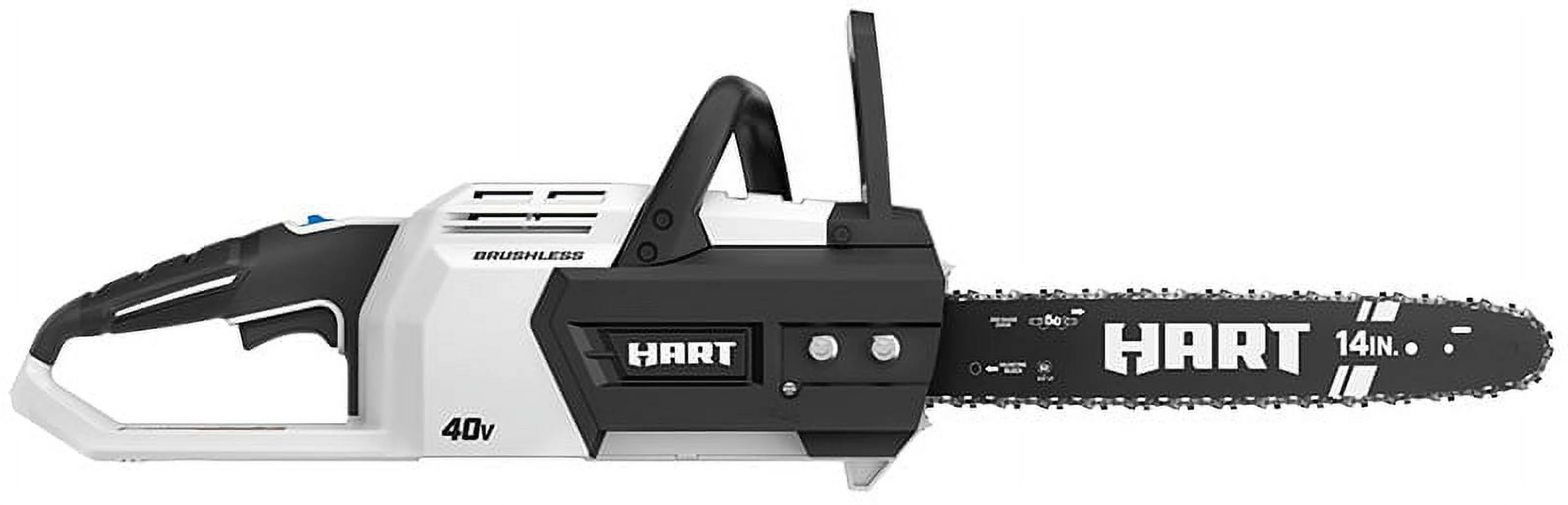HART 40-Volt 14-inch Battery-Powered Brushless Chainsaw Kit, (1) 4.0Ah Lithium-Ion Battery - Womvr
