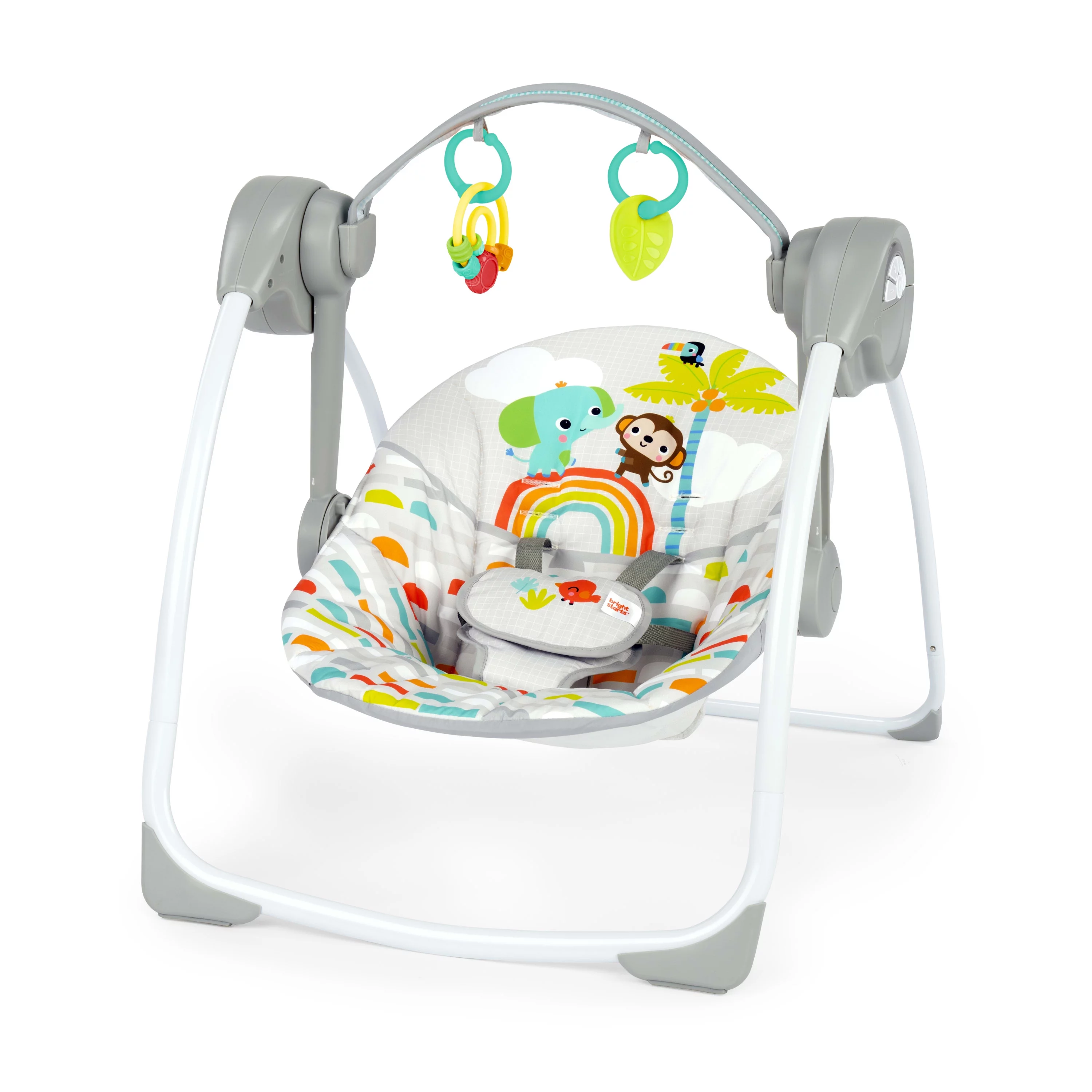Bright Starts Playful Paradise Portable Compact Baby Swing with Toys, Unisex, Newborn + - Womvr