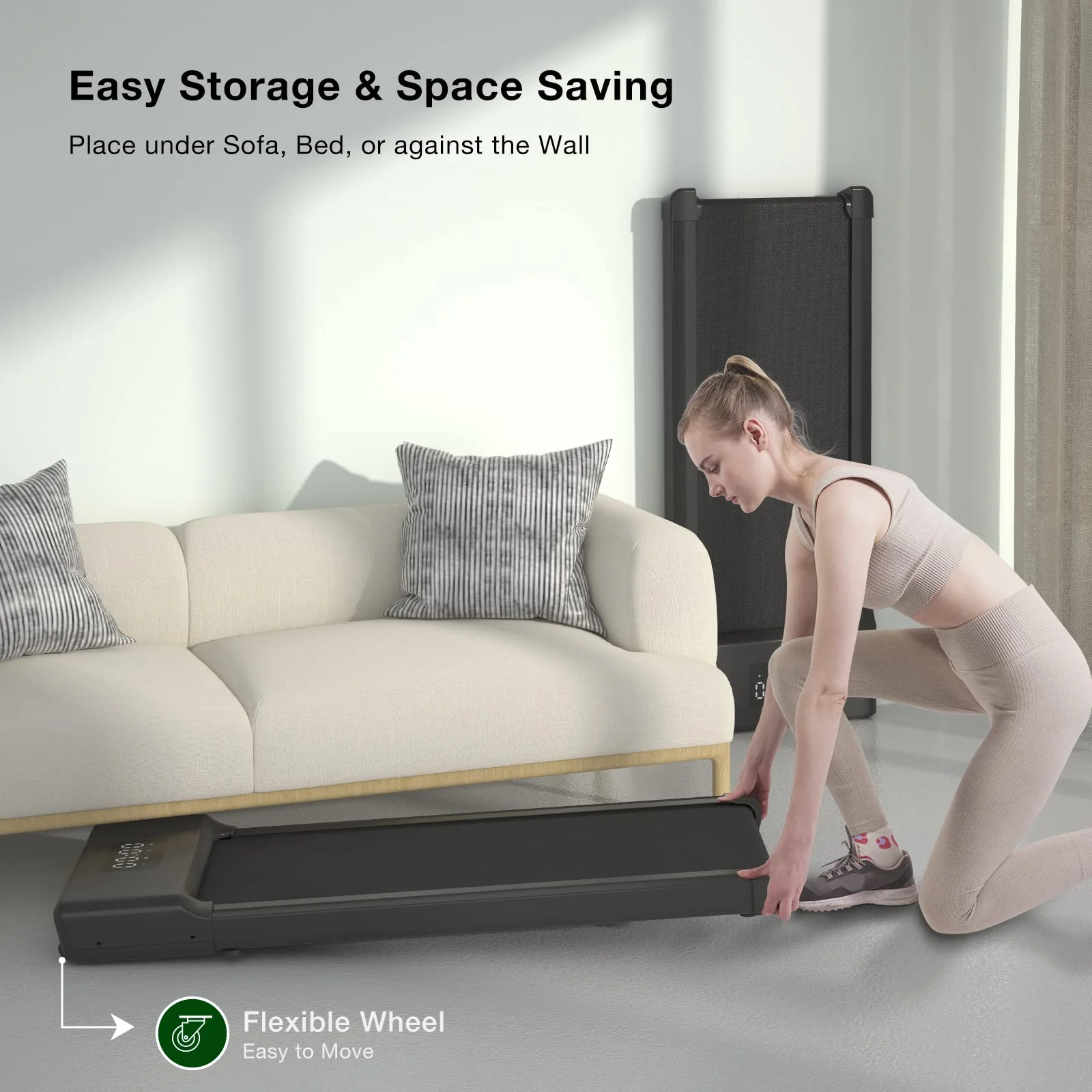 SSPHPPLIE SupeRun Walking Pad 300lb, 40*16 Walking Area Under Desk Treadmillwith Remote Control ,2 in 1 Portable Walking Pad Treadmill for Home/Office/Exercise(White) - Womvr