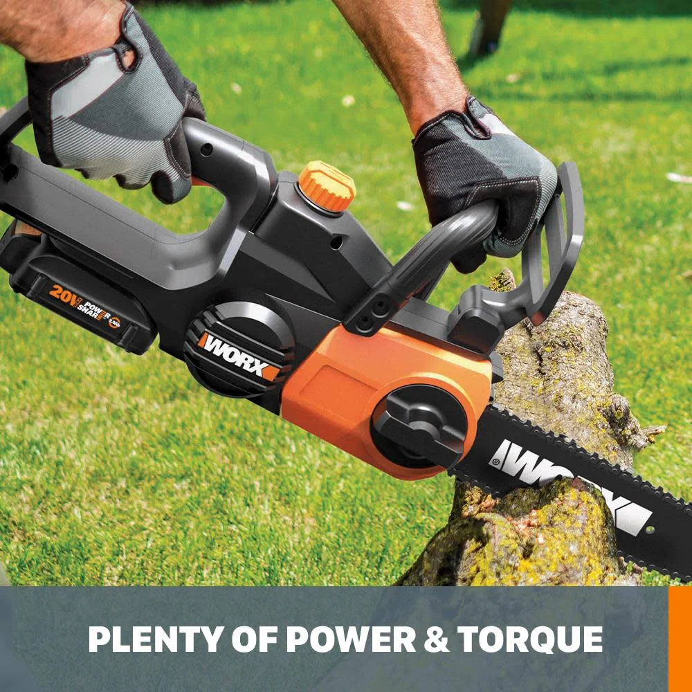 Worx 20V Power Share Cordless 10in Chainsaw with Auto-Tension # WG322 - Womvr