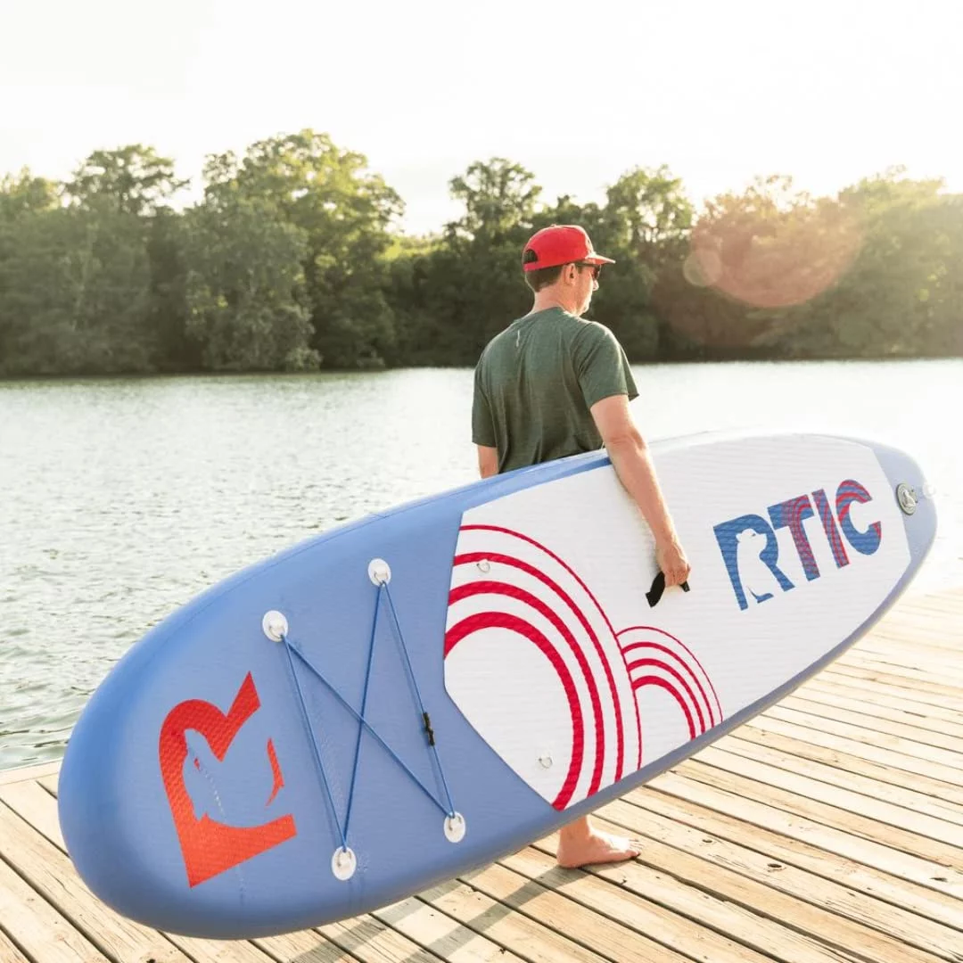 RTIC Inflatable Paddle Board, Tree Frog, 11' Stand Up Paddle Board with Air Pump, Ultra-Light Floatable Paddle, 300lbs Capacity - Womvr