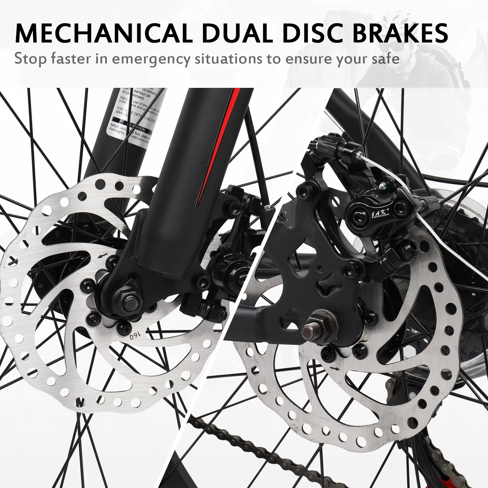 Ktaxon 26in Fat Tire Mountain Bike, 21 Speeds Shimano Drivetrain, High Carbon Steel, Red Black - Womvr