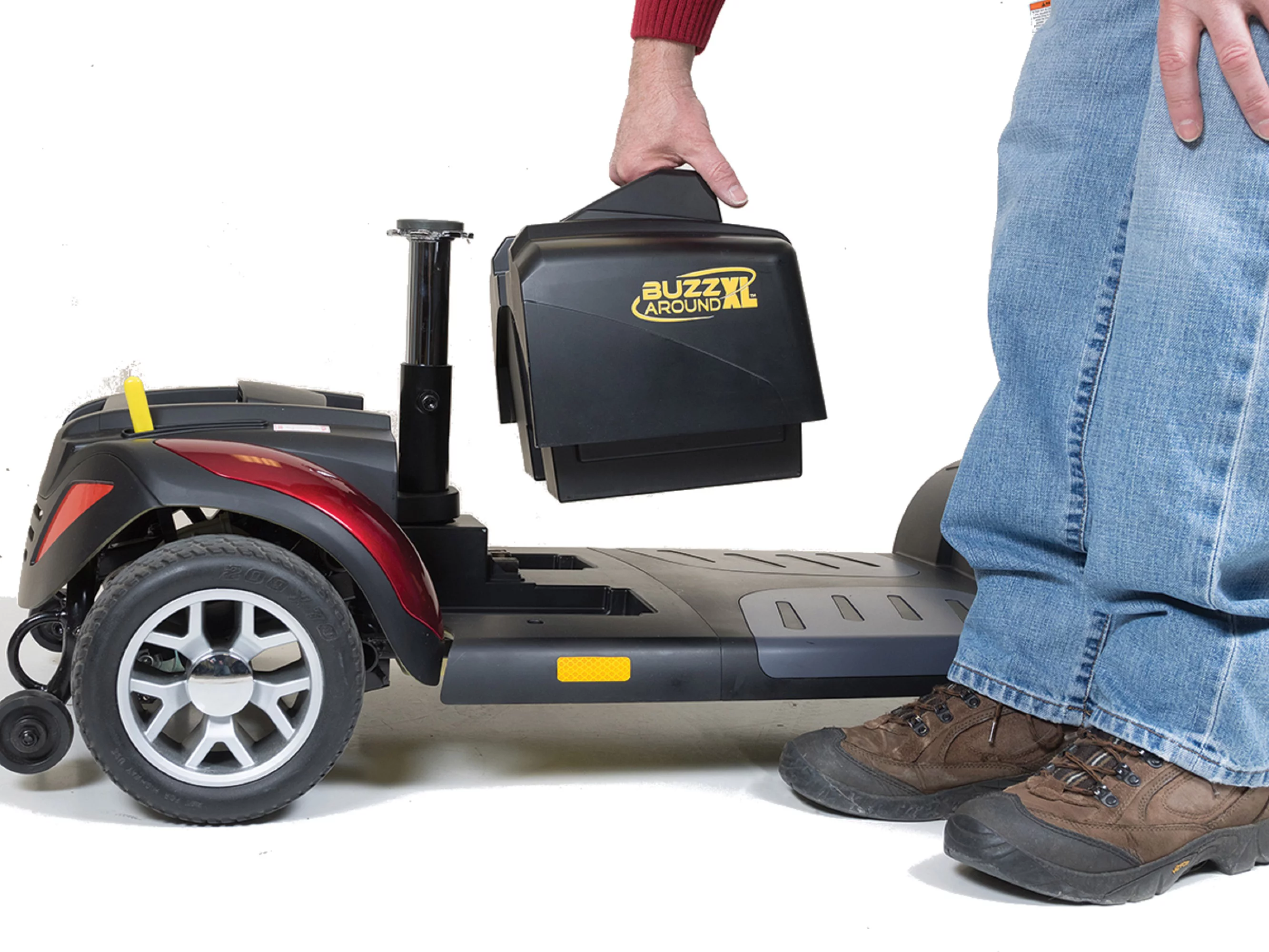 Golden Technologies - Buzzaround XL - Travel Scooter - 4-wheel - Red - Womvr