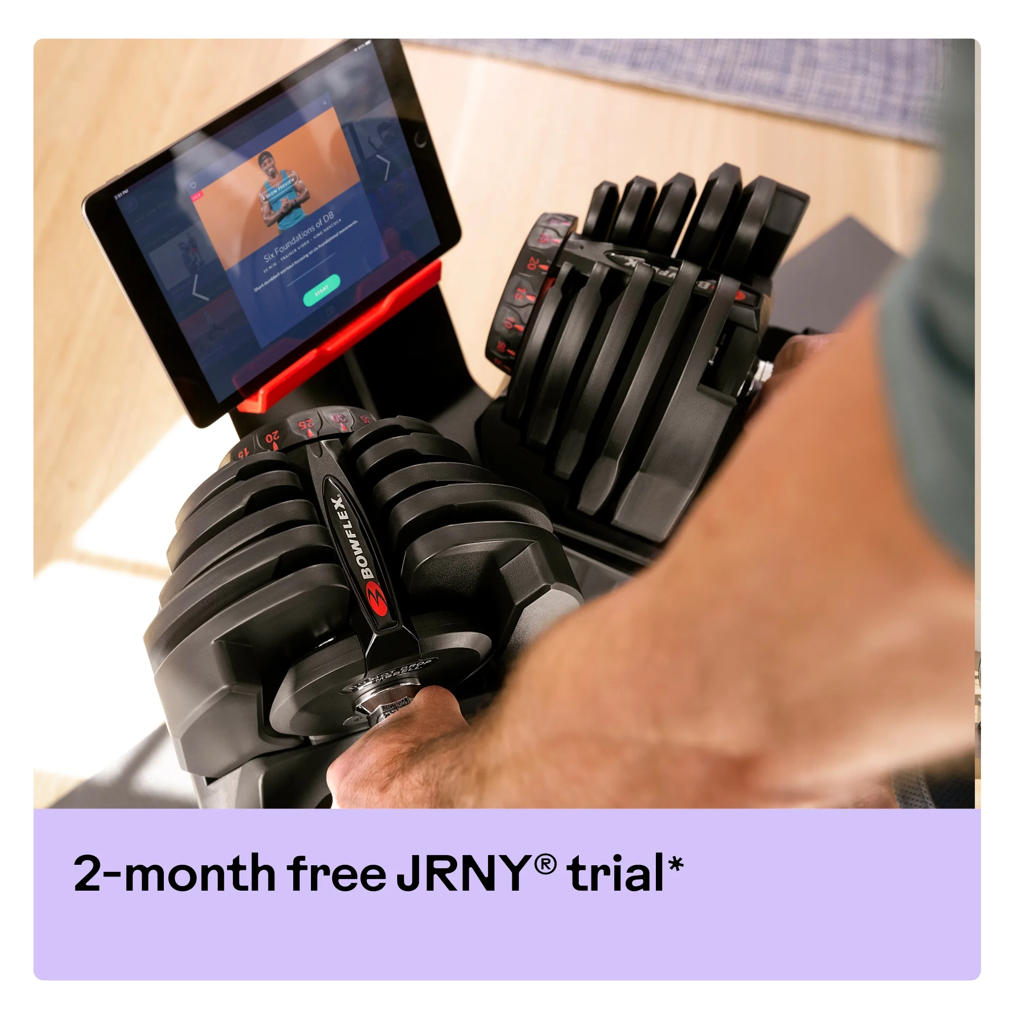 BowFlex SelectTech 1090 Adjustable Dumbbell (Single), Free 2-month JRNY Membership - Womvr