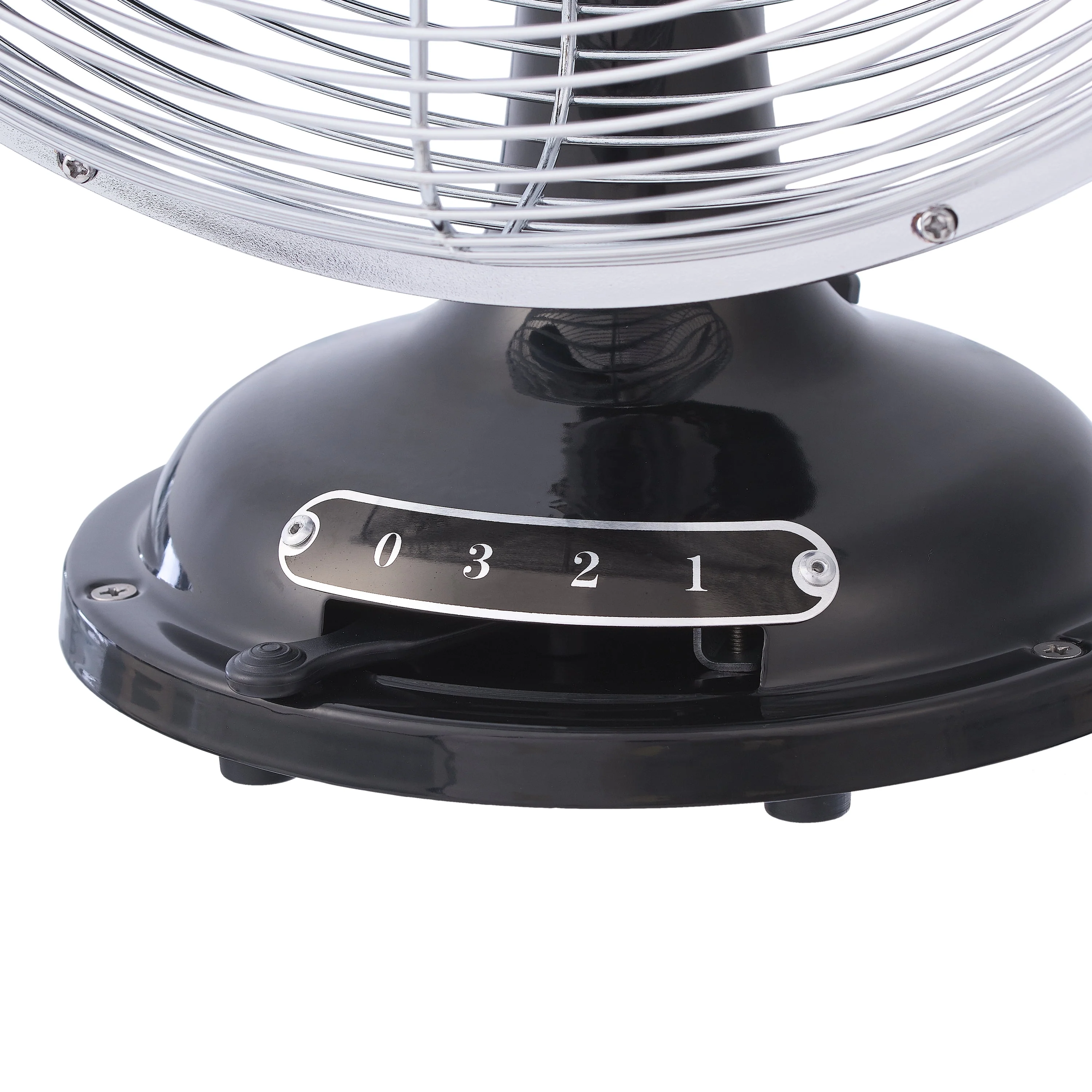 Better Homes & Gardens New 12 inch Retro 3-Speed Metal Tilted-Head Oscillation Table Fan Gold - Womvr