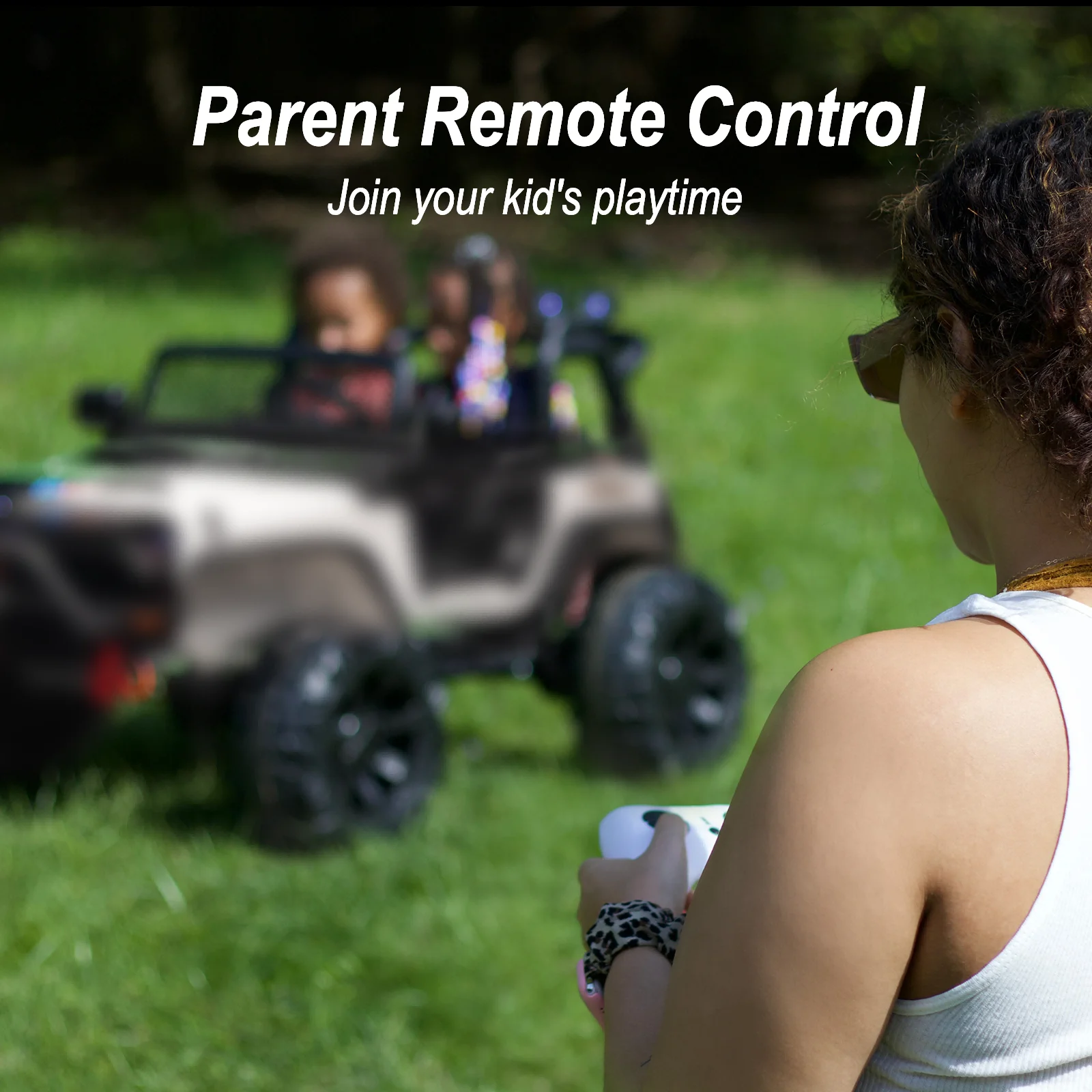 Hikiddo 24V Kids Ride on Truck, 2 Seater Powered Ride on Toy Car with Remote - Womvr