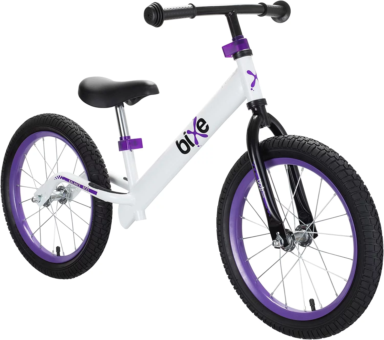 Bixe Aluminum Kids Balance Bike Lightweight 16” No-Pedal Training Bike, Purple - Womvr