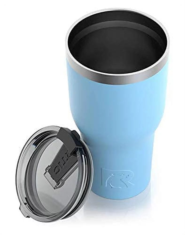 RTIC 30 OZ Insulated Tumbler Stainless Steel Coffee Travel Mug with Lid, Spill Proof, Hot Beverage and Cold, Portable Thermal Cup for Car, Camping, Deep Harbor - Womvr