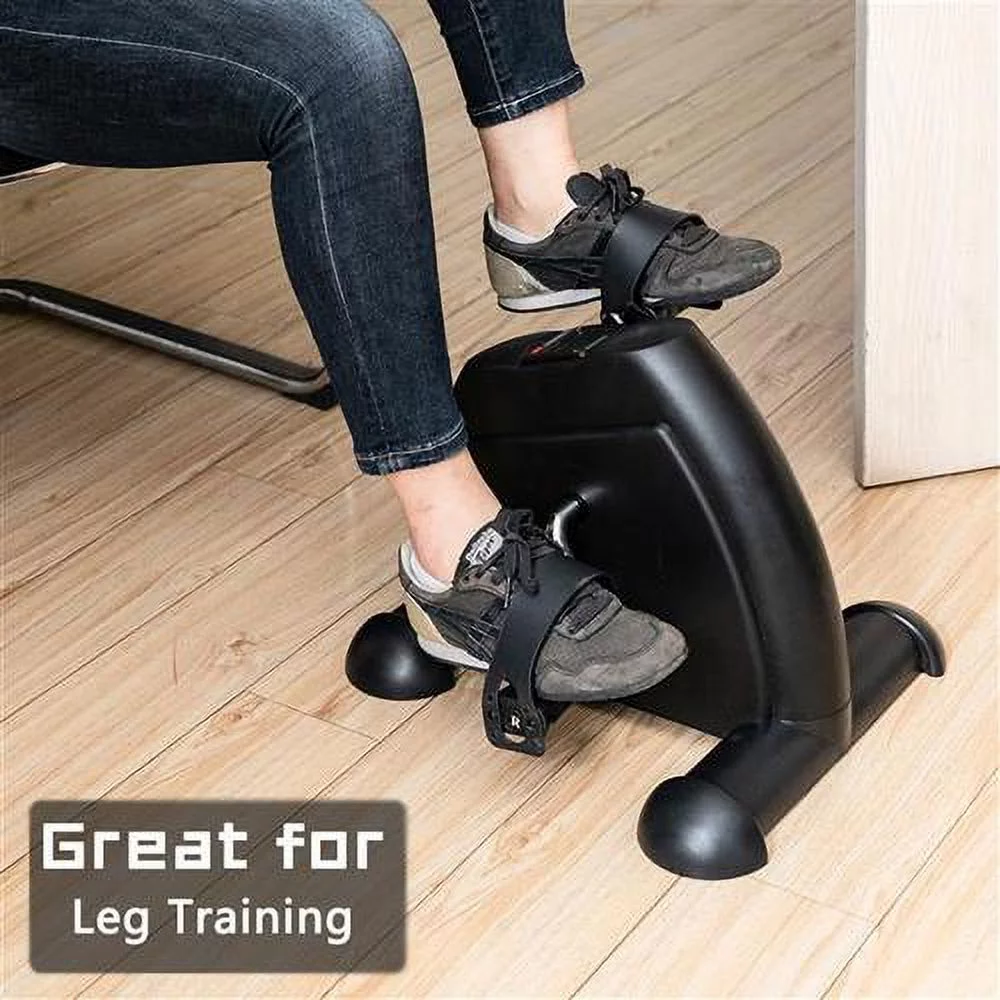 Under Desk Bike Pedal Exerciser Portable Home Exercise Bike Pedal Exerciser Foot Peddler Portable Therapy Bicycle Leg Peddler Portable Mini Cycle Bike for Hands Arm Trainer - Womvr