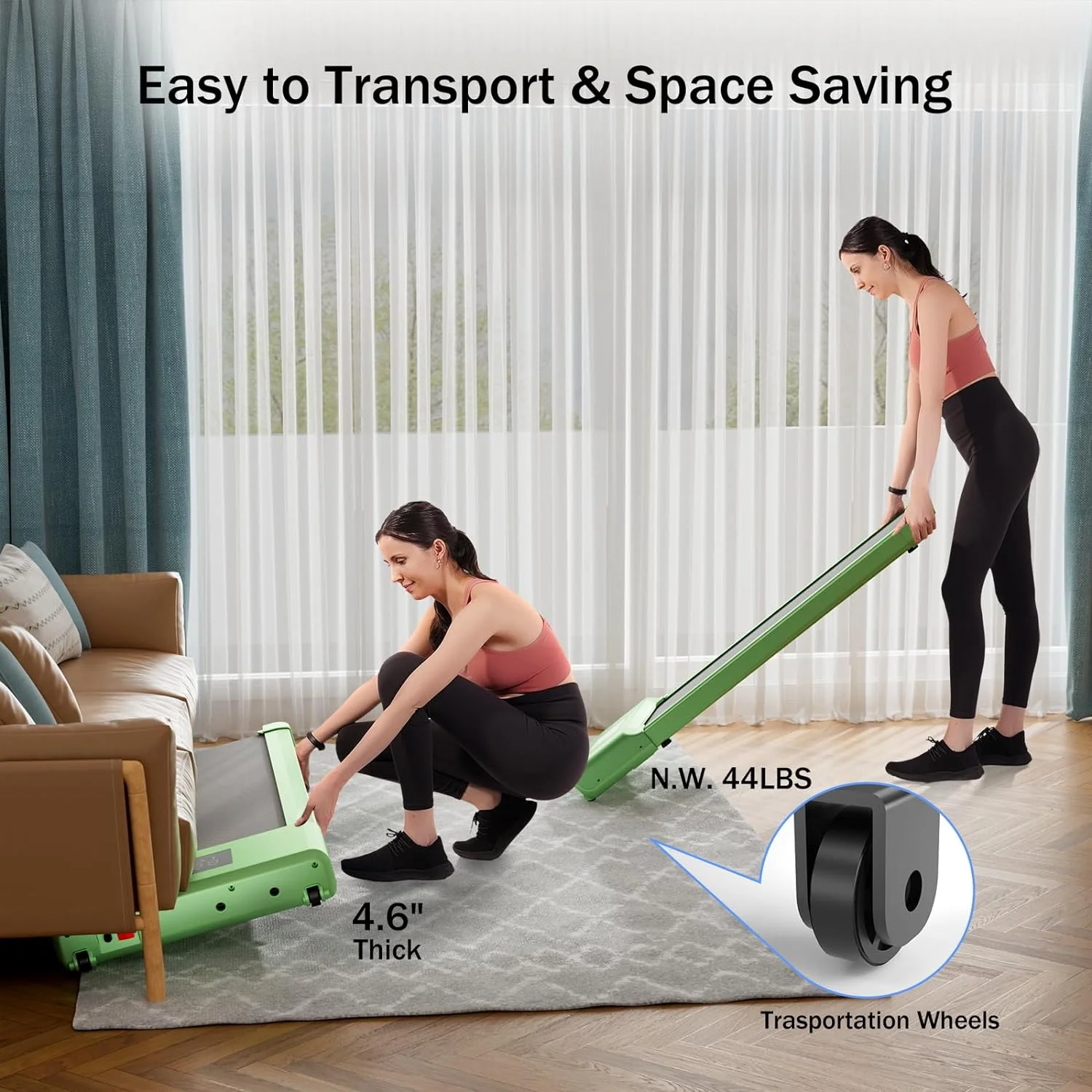 SSPHPPLIE SupeRun Walking Pad 300lb, 40*16 Walking Area Under Desk Treadmillwith Remote Control ,2 in 1 Portable Walking Pad Treadmill for Home/Office/Exercise(White) - Womvr