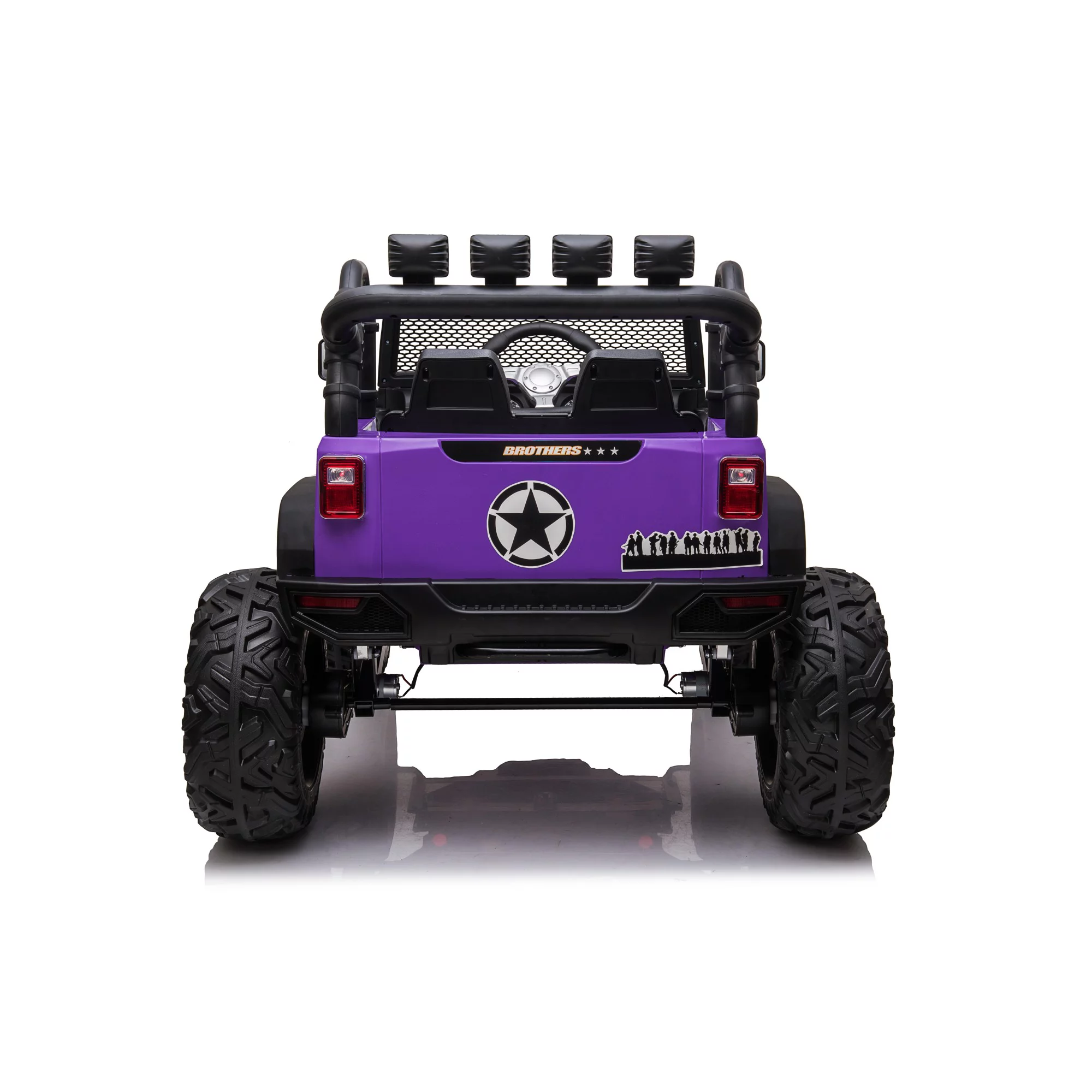 Pouseayar JEEP Double Drive Electric  Children Ride- on Car for Boys Girls,Purple - Womvr