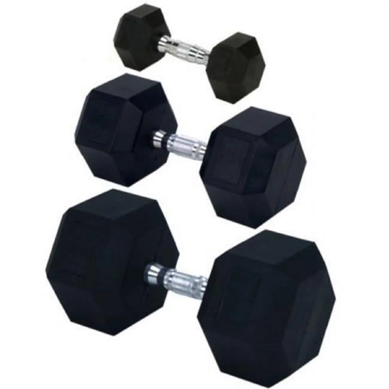 Champion Barbell Rubber Encased Solid Hex Dumbbell, sold individually - Womvr