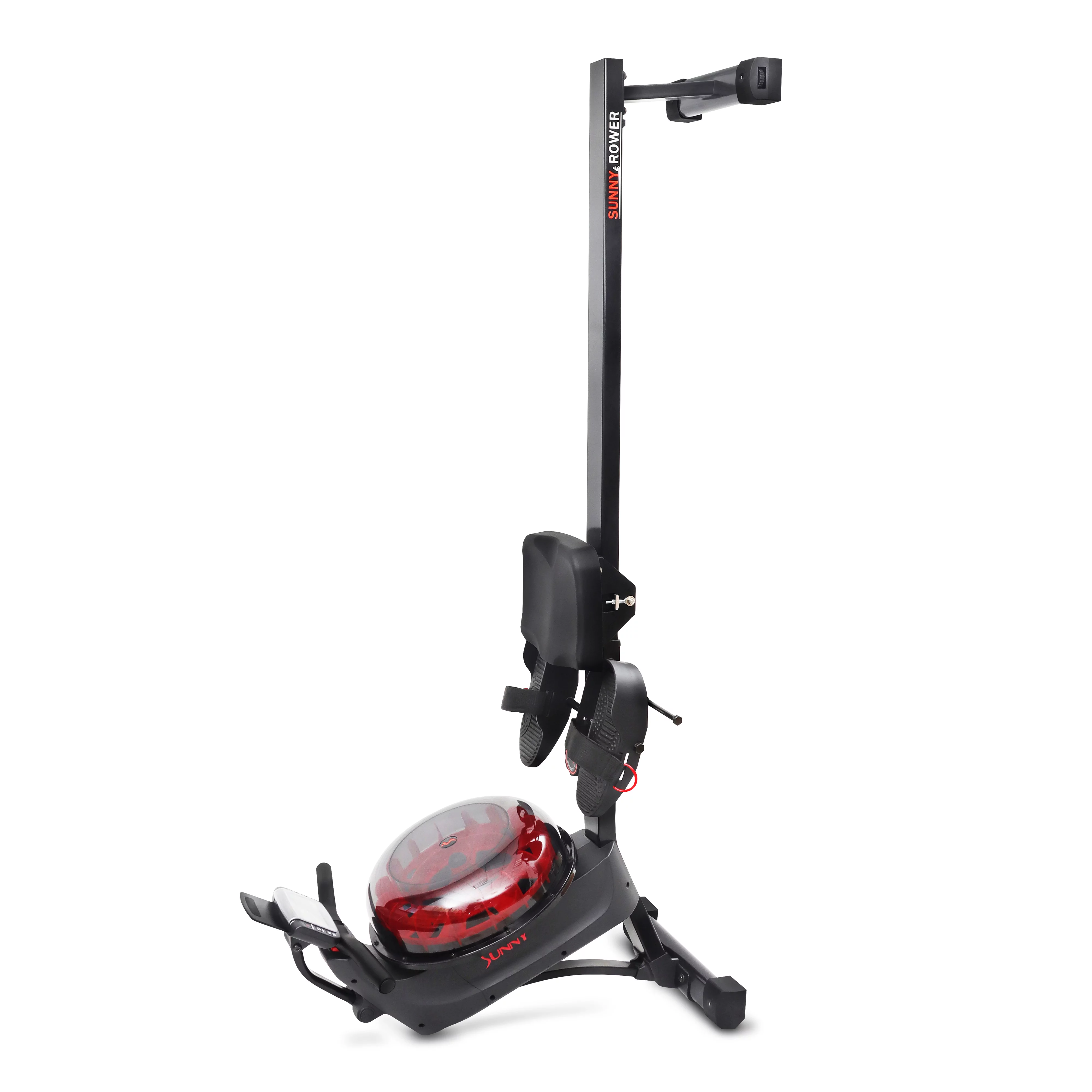 Sunny Health & Fitness Hydro + Dual Resistance Smart Magnetic Water Rowing Machine in Black - SF-RW522017BLK - Womvr