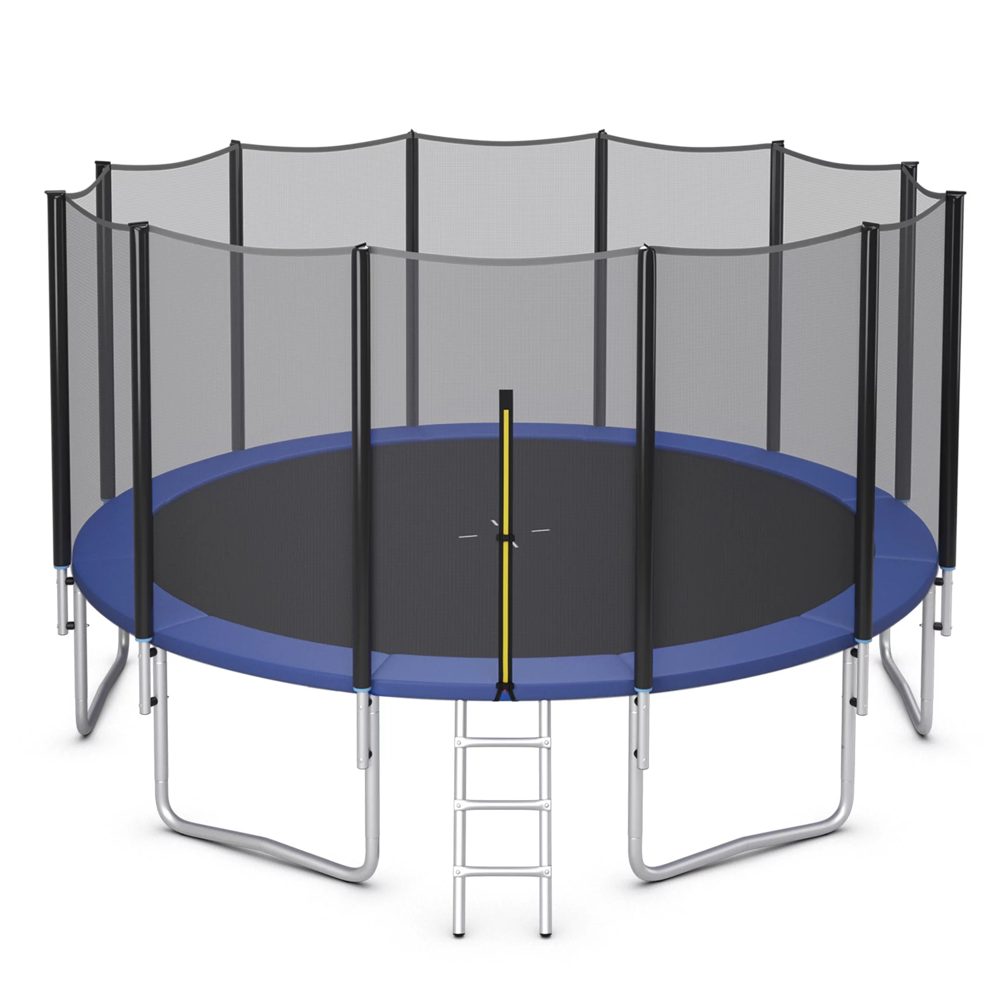 Gymax 8 FT Outdoor Trampoline Bounce Combo W/Safety Closure Net Ladder - Womvr