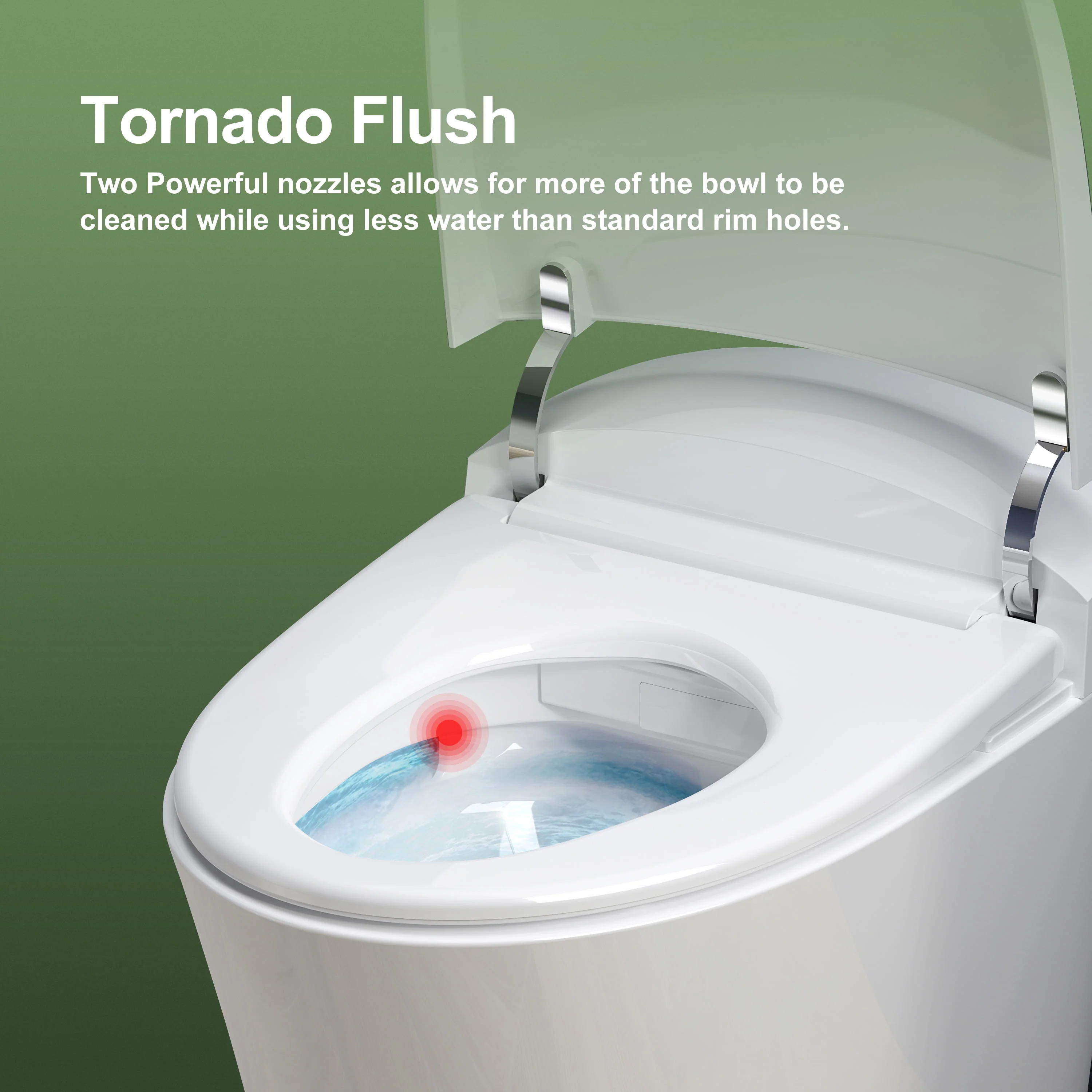 Horow Smart Toilet with Heated Seat, Automatic Power Flush Tankless,Ceramic One Piece Toilets for Bathroom - Womvr