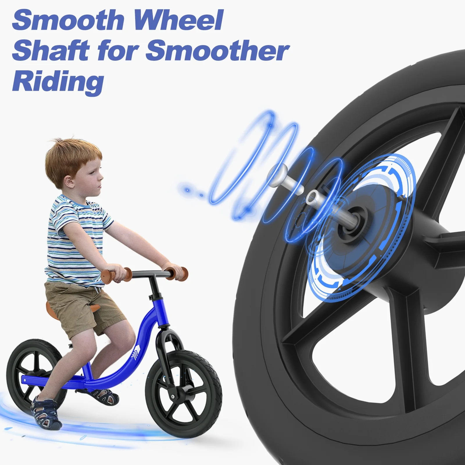 KORIMEFA Toddler Balance Bike - Lightweight Toddler Bike for 2, 3, 4, 5 Year Old Boys and Girls - No Pedal Bikes for Kids with Adjustable Handlebar and seat - Aluminium, EVA Tires - Training Bike - Womvr