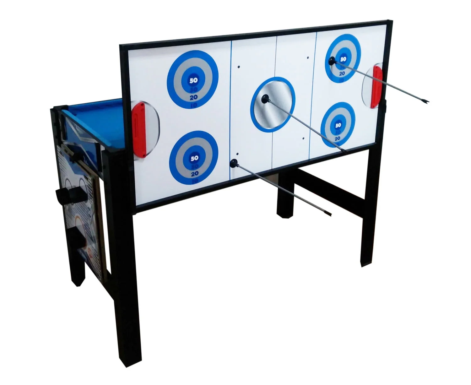 Triumph 13-in-1 Combo Game Table Includes Basketball, Table Tennis, Billiards, Push Hockey, Launch Football, Baseball, Tic-Tac-Toe, and Skee Bean Bag Toss - Womvr
