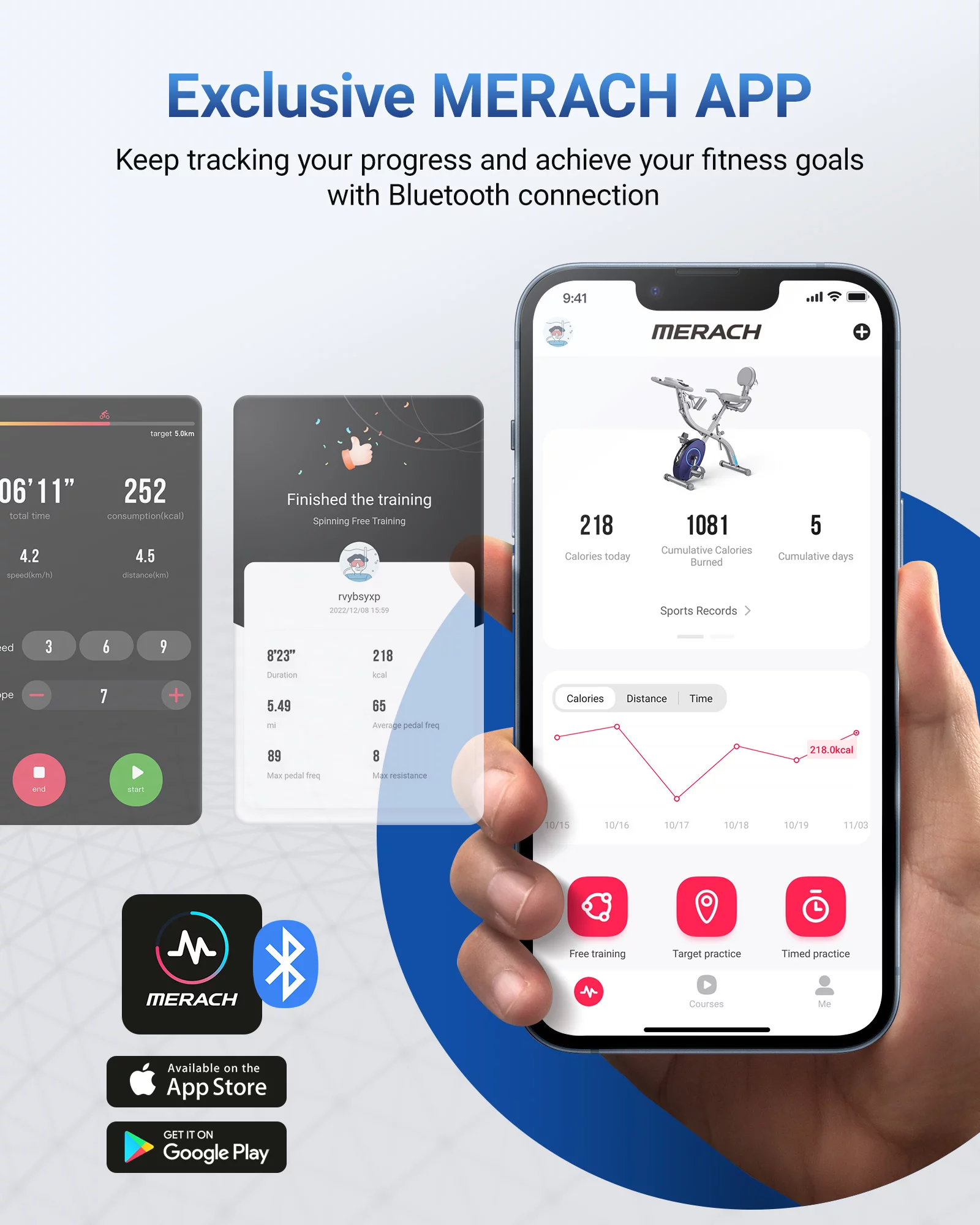 MERACH Folding Exercise Bike Magnetic Upright Bike with 16 Levels of Resistance For Home S15 - Womvr