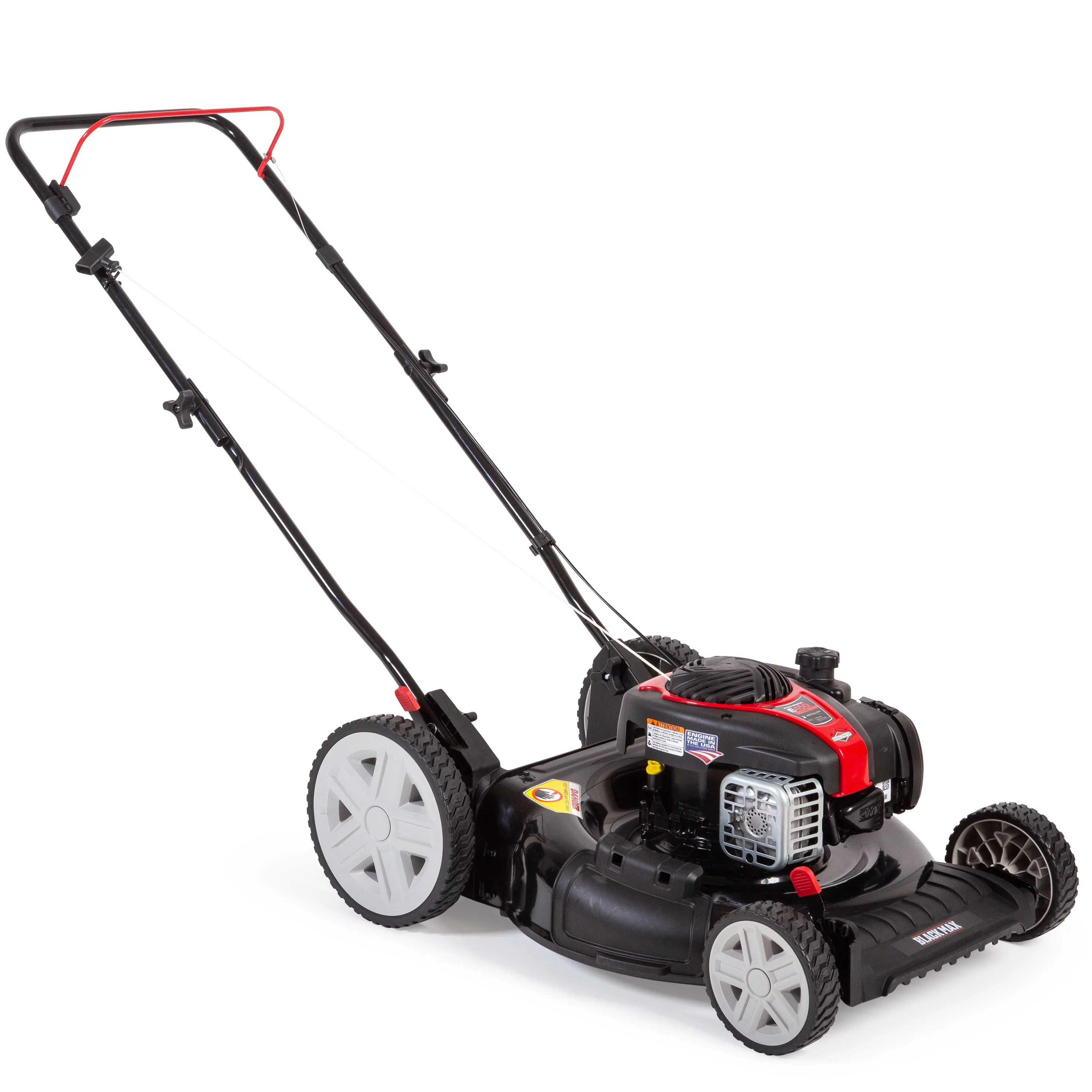Black Max 21-inch 125cc Gas Push Mower with Briggs & Stratton Engine (Assembled Product Weight 46.9 lb; 22.10-inch Height) - Womvr