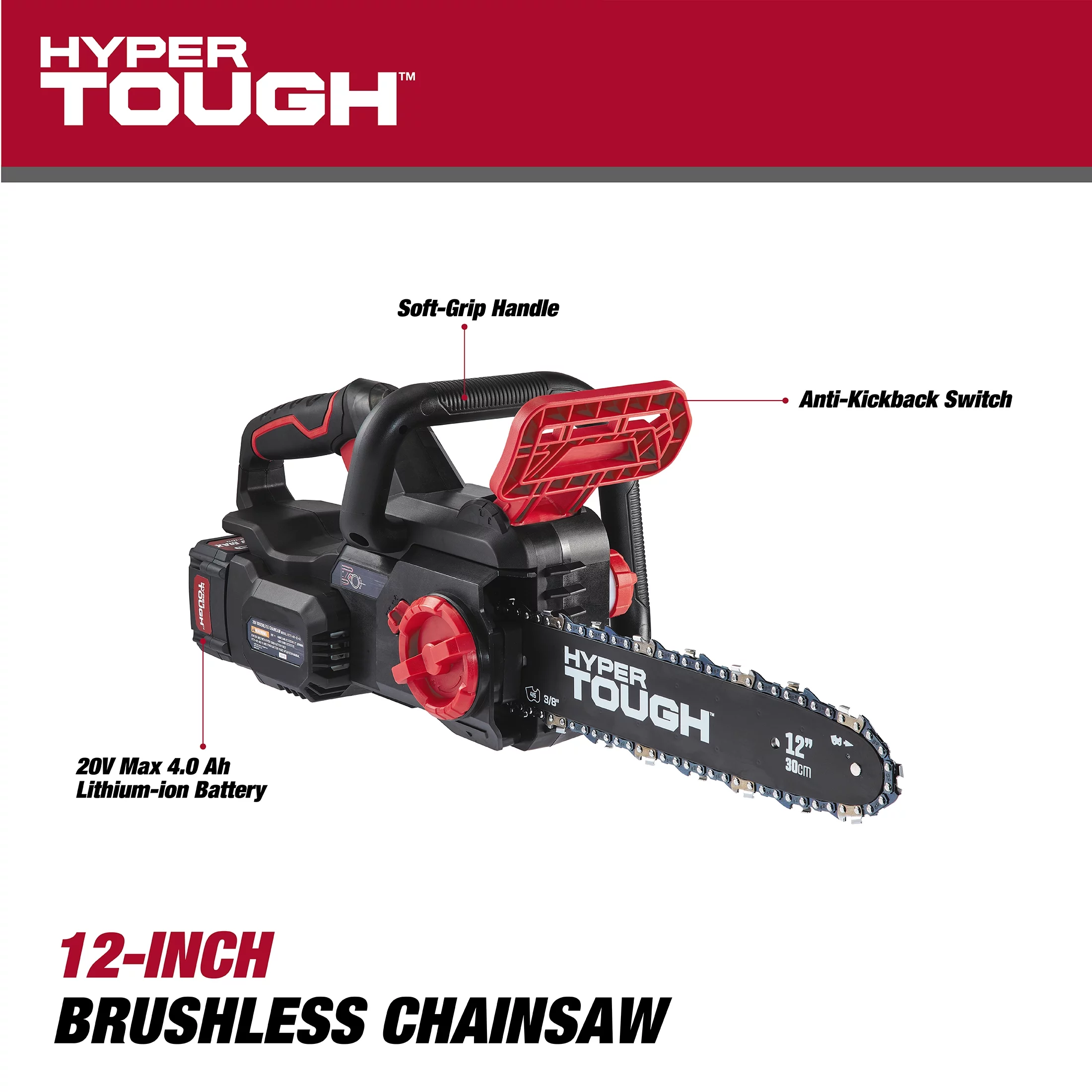 Hyper Tough 20V 4.0Ah Battery Powered 12