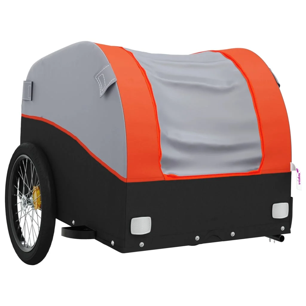vidaXL Bike Trailer Kids Bicycle Cargo Wagon Buggy Carriage Cycle Trailer Iron - Womvr